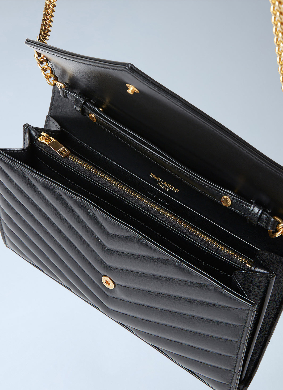Saint Laurent Women Cassandre Matelassé Chain Wallet SAINT LAURENT