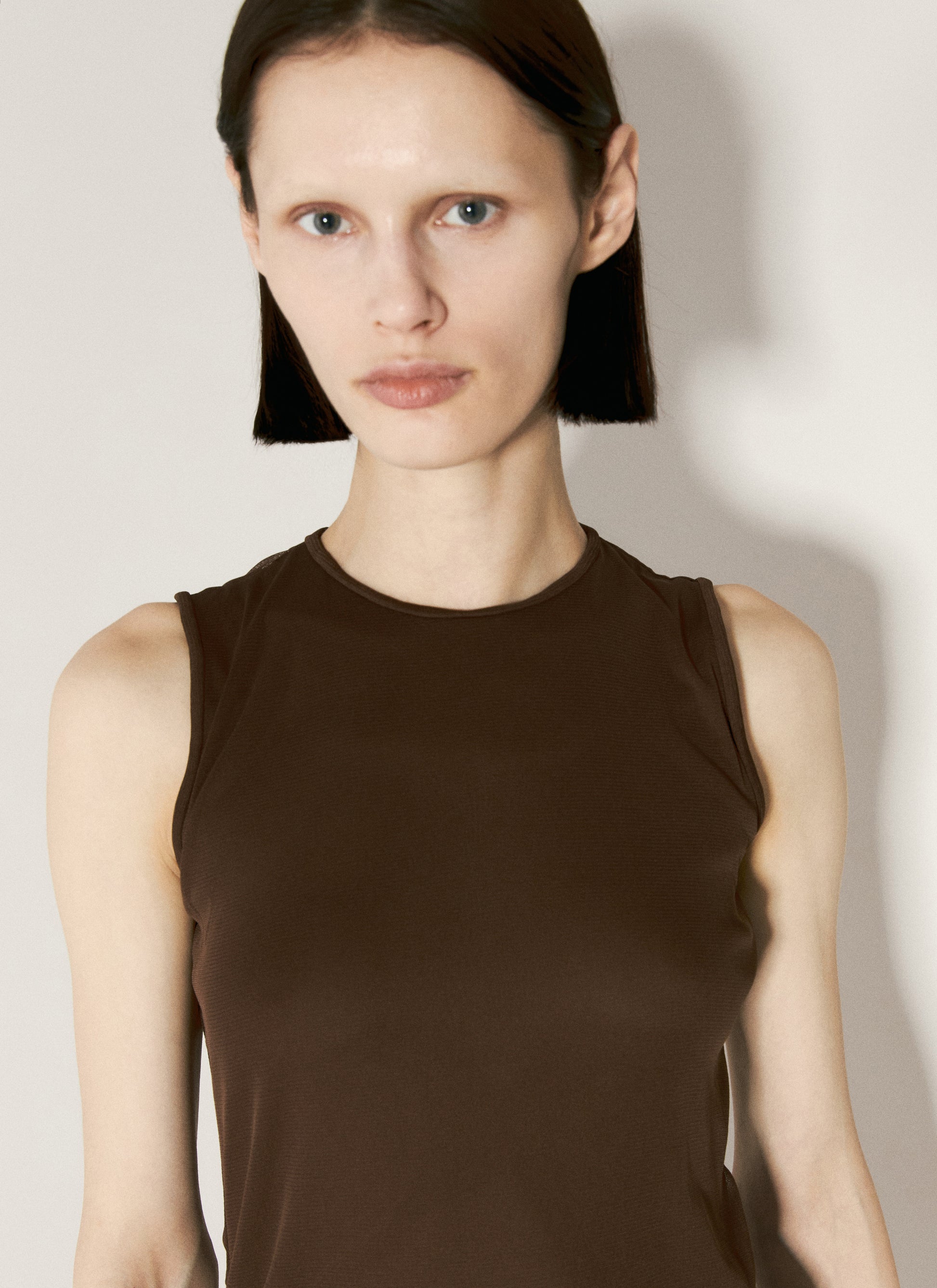 Saint Laurent Women Tulle Tank Mini Dress SAINT LAURENT