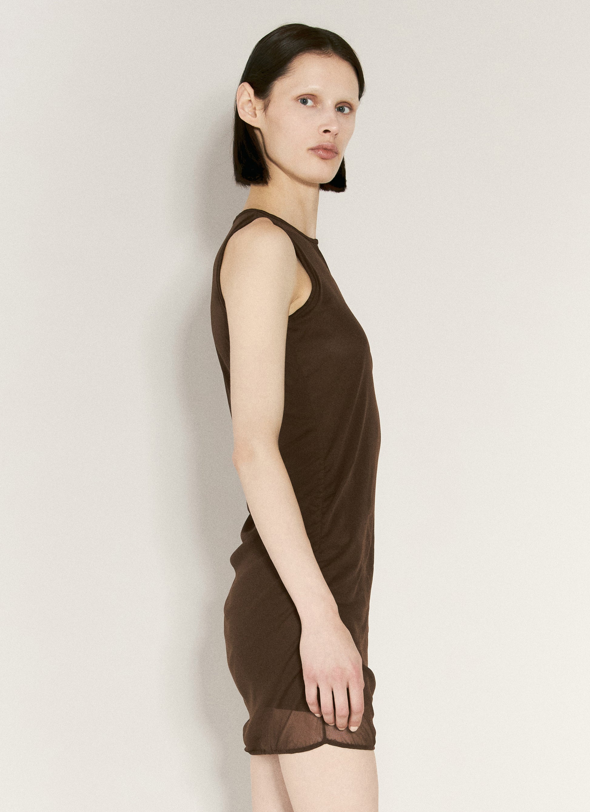 Saint Laurent Women Tulle Tank Mini Dress SAINT LAURENT
