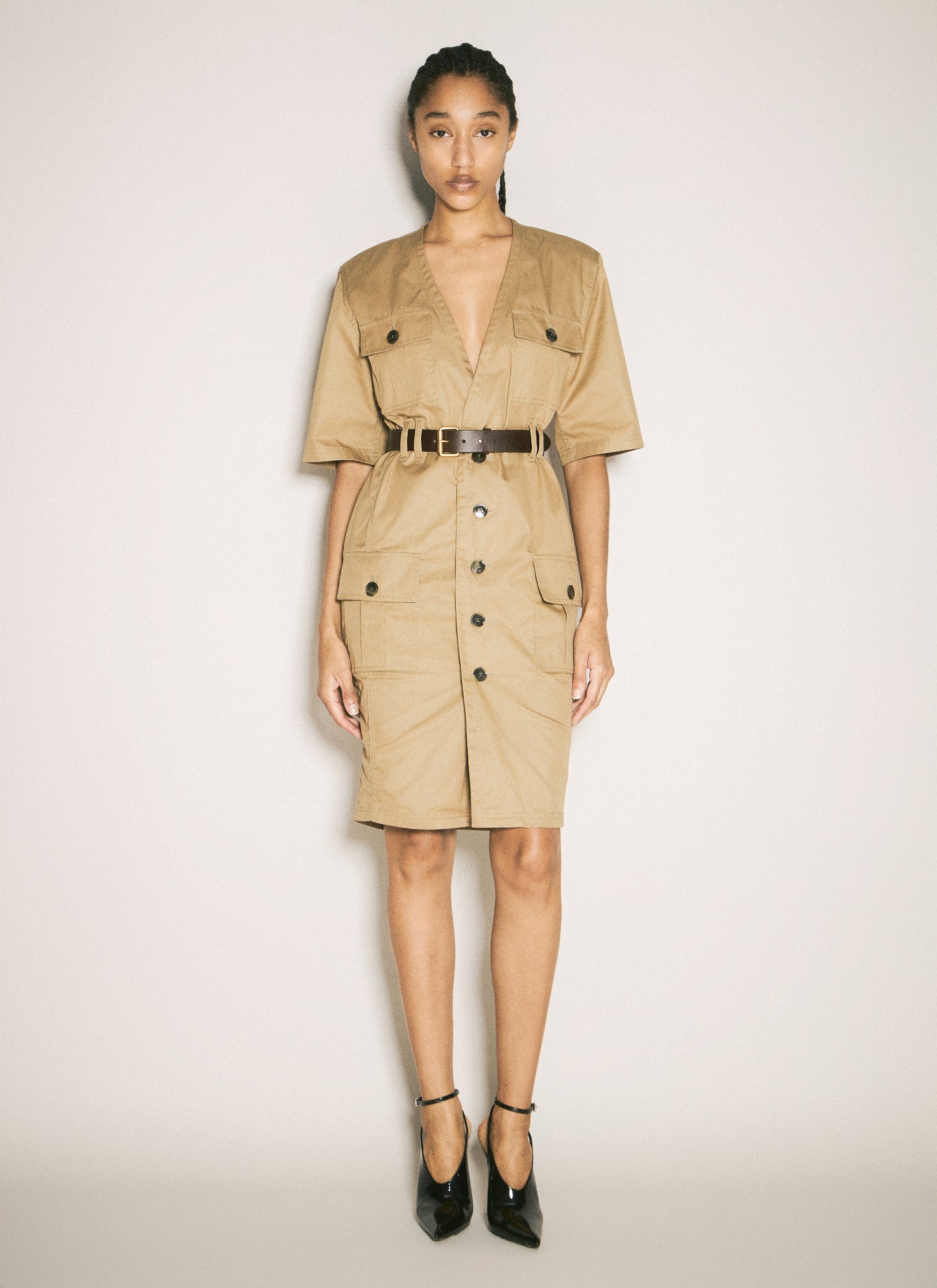Saint Laurent Women Utility Shirt Dress SAINT LAURENT