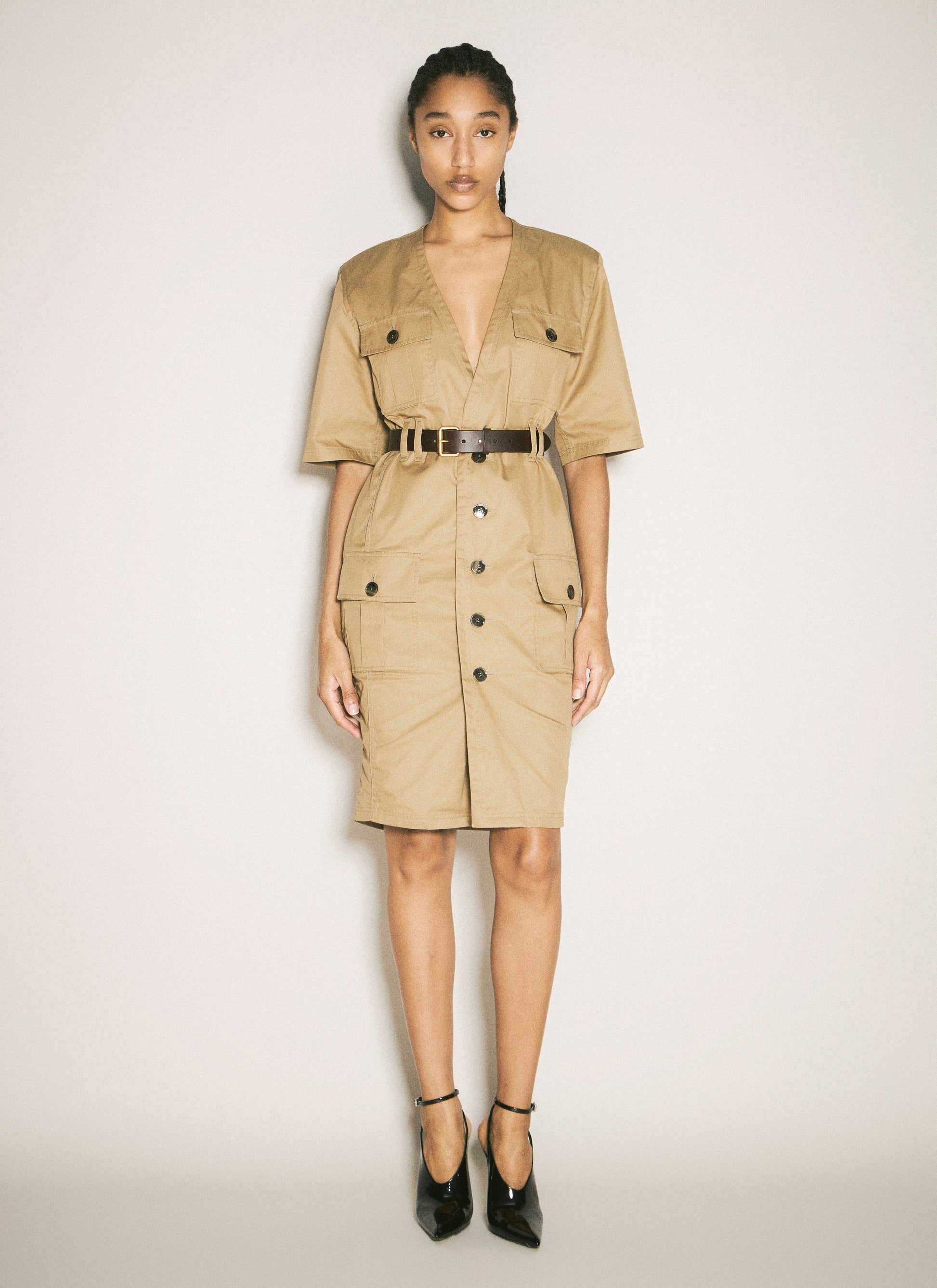 Saint Laurent Women Utility Shirt Dress SAINT LAURENT