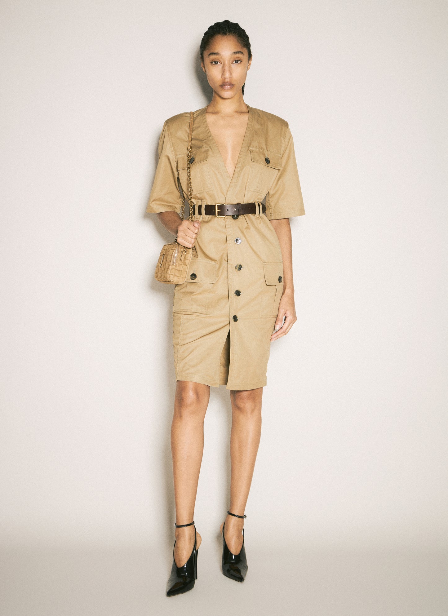 Saint Laurent Women Utility Shirt Dress SAINT LAURENT
