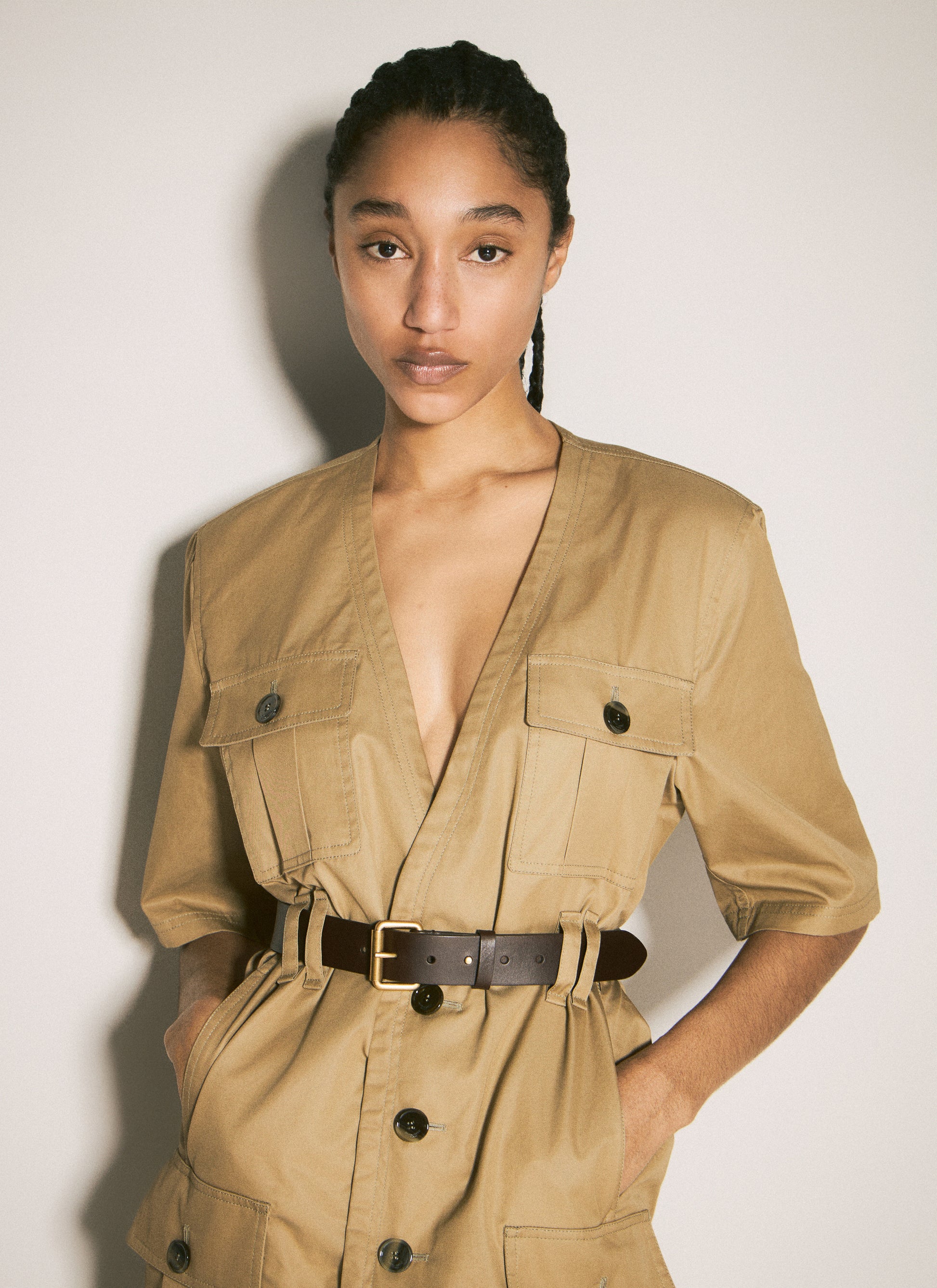 Saint Laurent Women Utility Shirt Dress SAINT LAURENT
