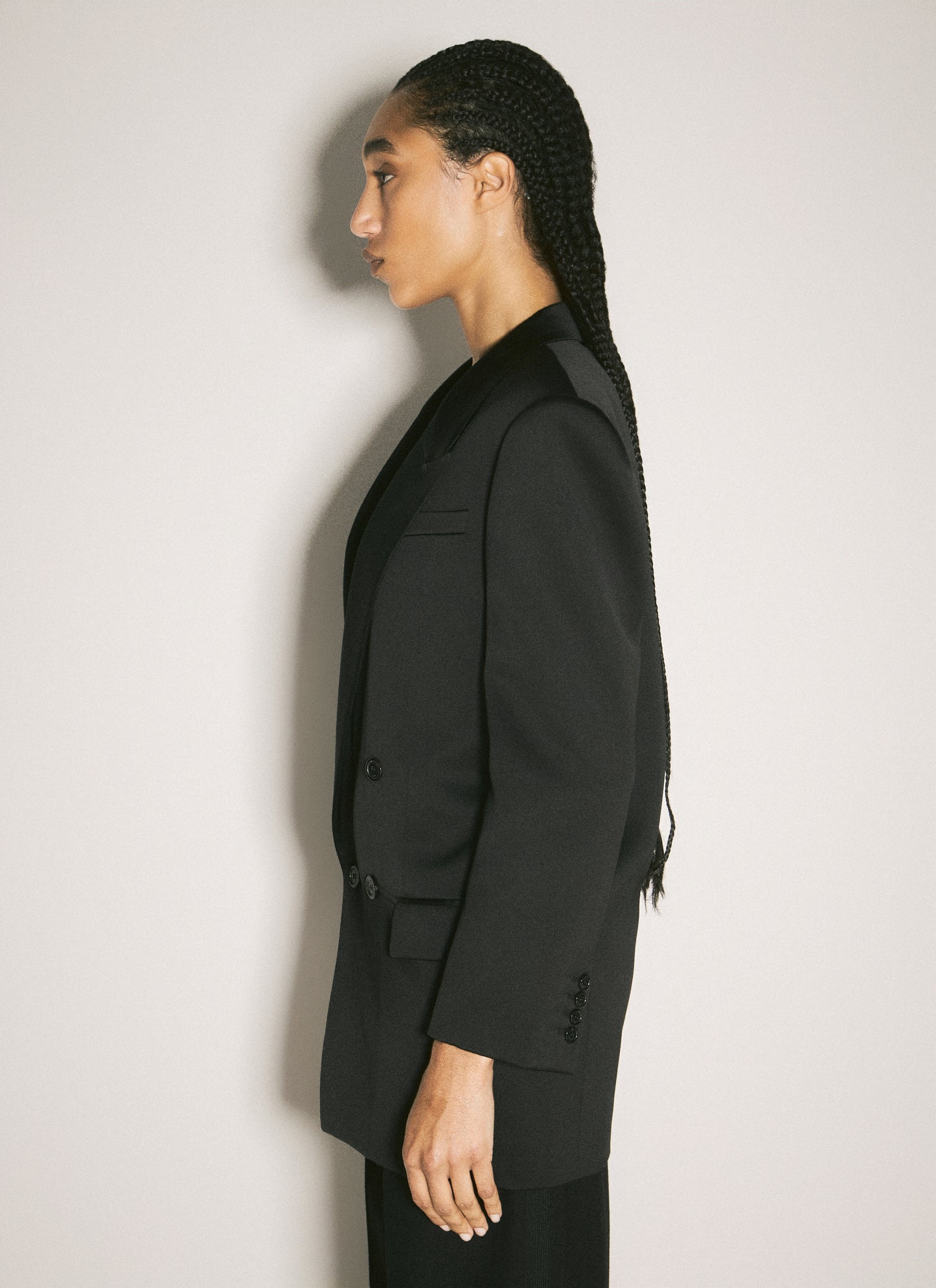 Saint Laurent Women Silk Tuxedo Blazer SAINT LAURENT