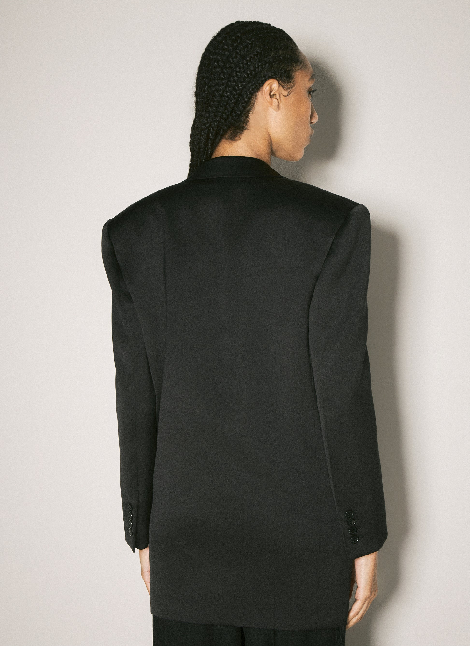 Saint Laurent Women Silk Tuxedo Blazer SAINT LAURENT