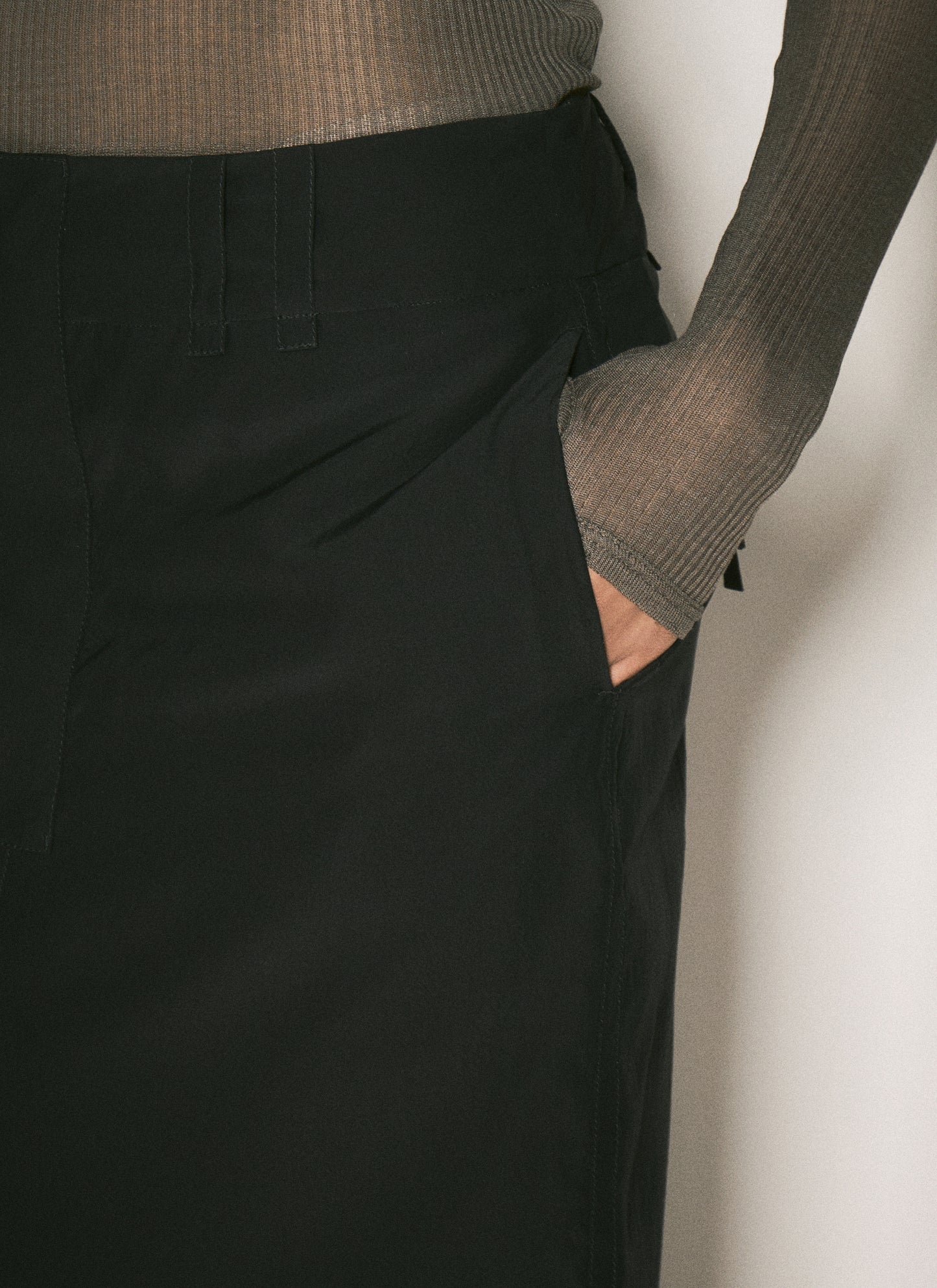 Saint Laurent Women Silk Pencil Skirt SAINT LAURENT