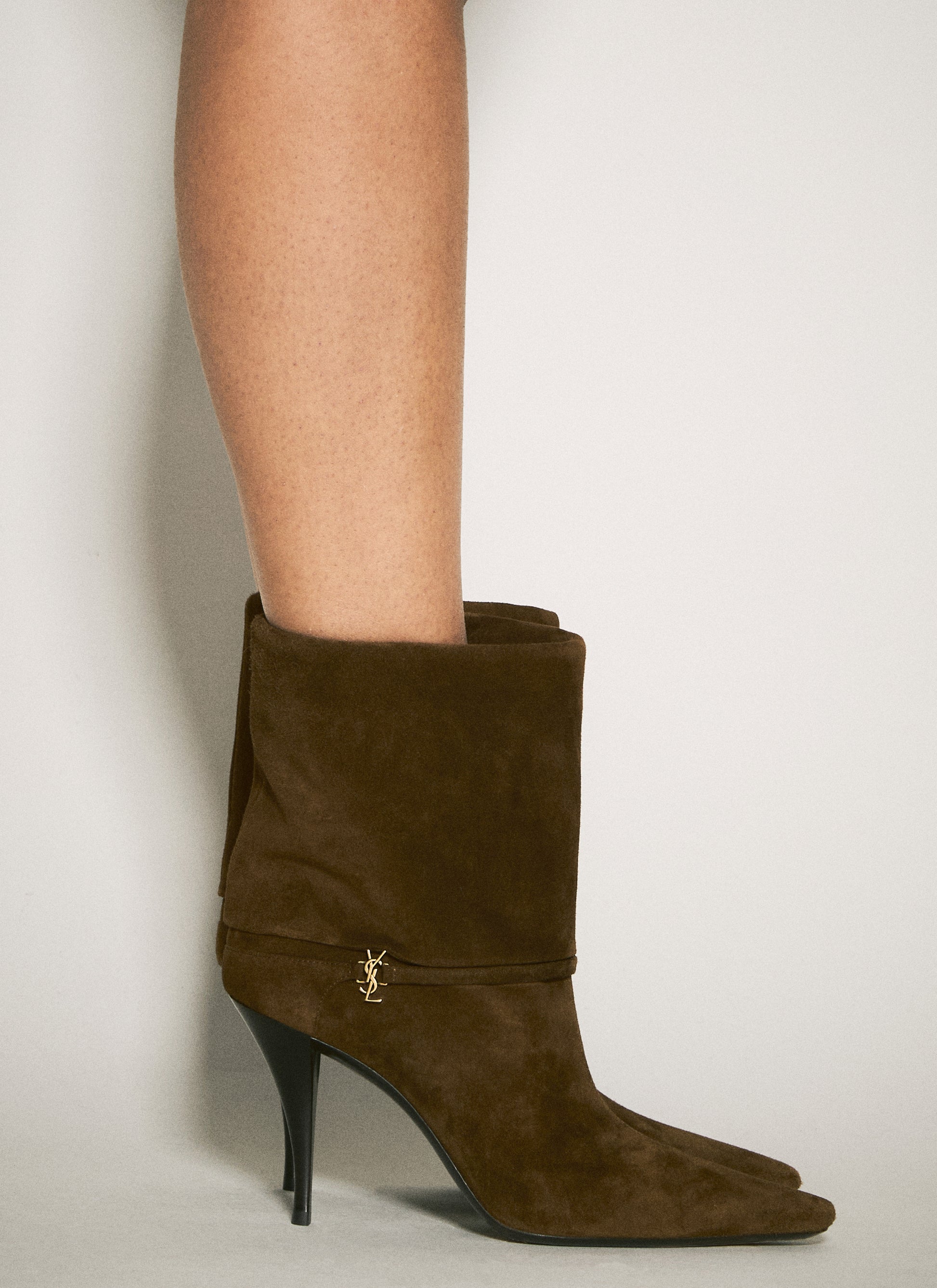 Saint Laurent Women Ricky Suede Boots SAINT LAURENT