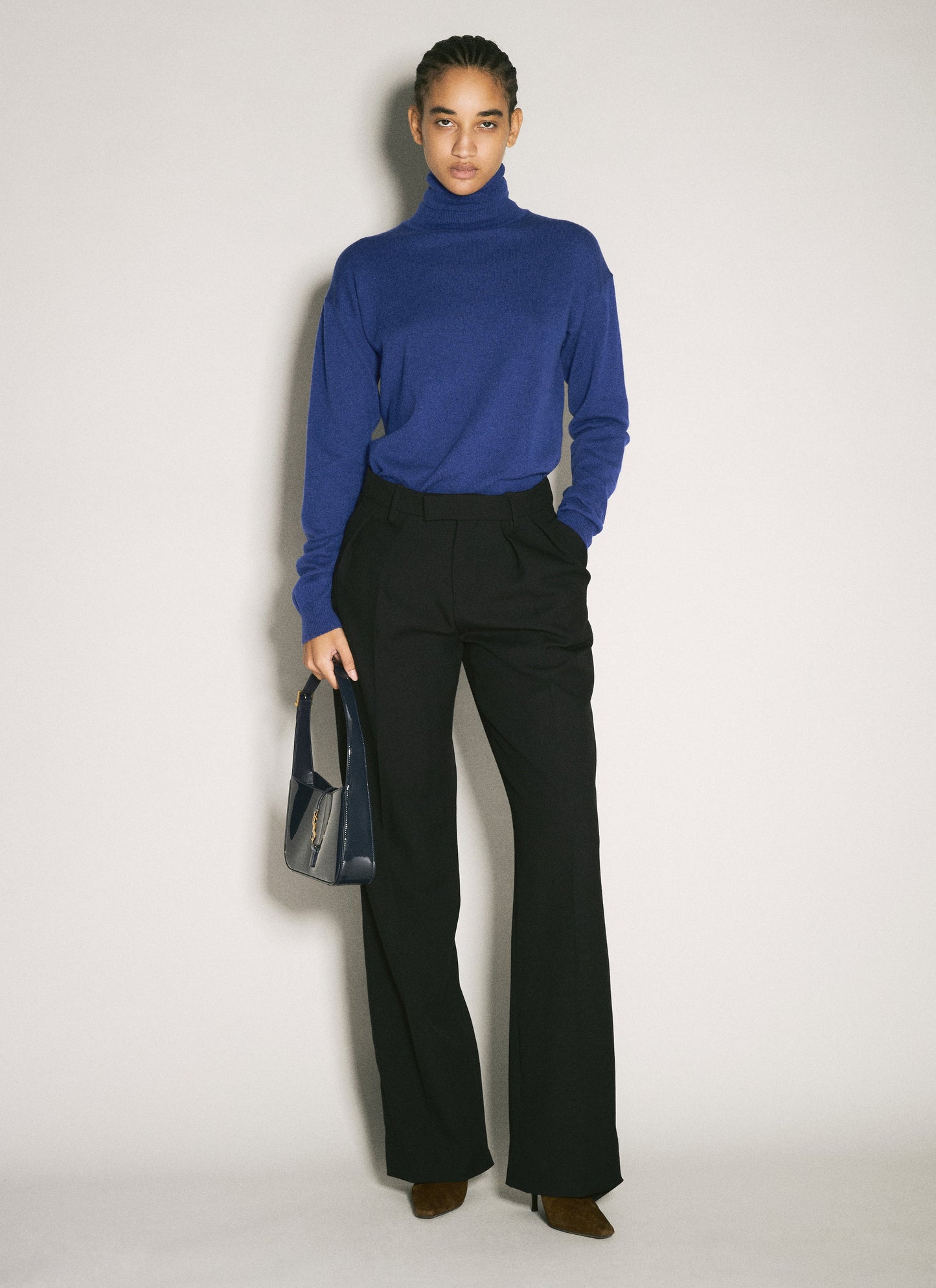Saint Laurent Women Turtleneck Garter Sweater SAINT LAURENT