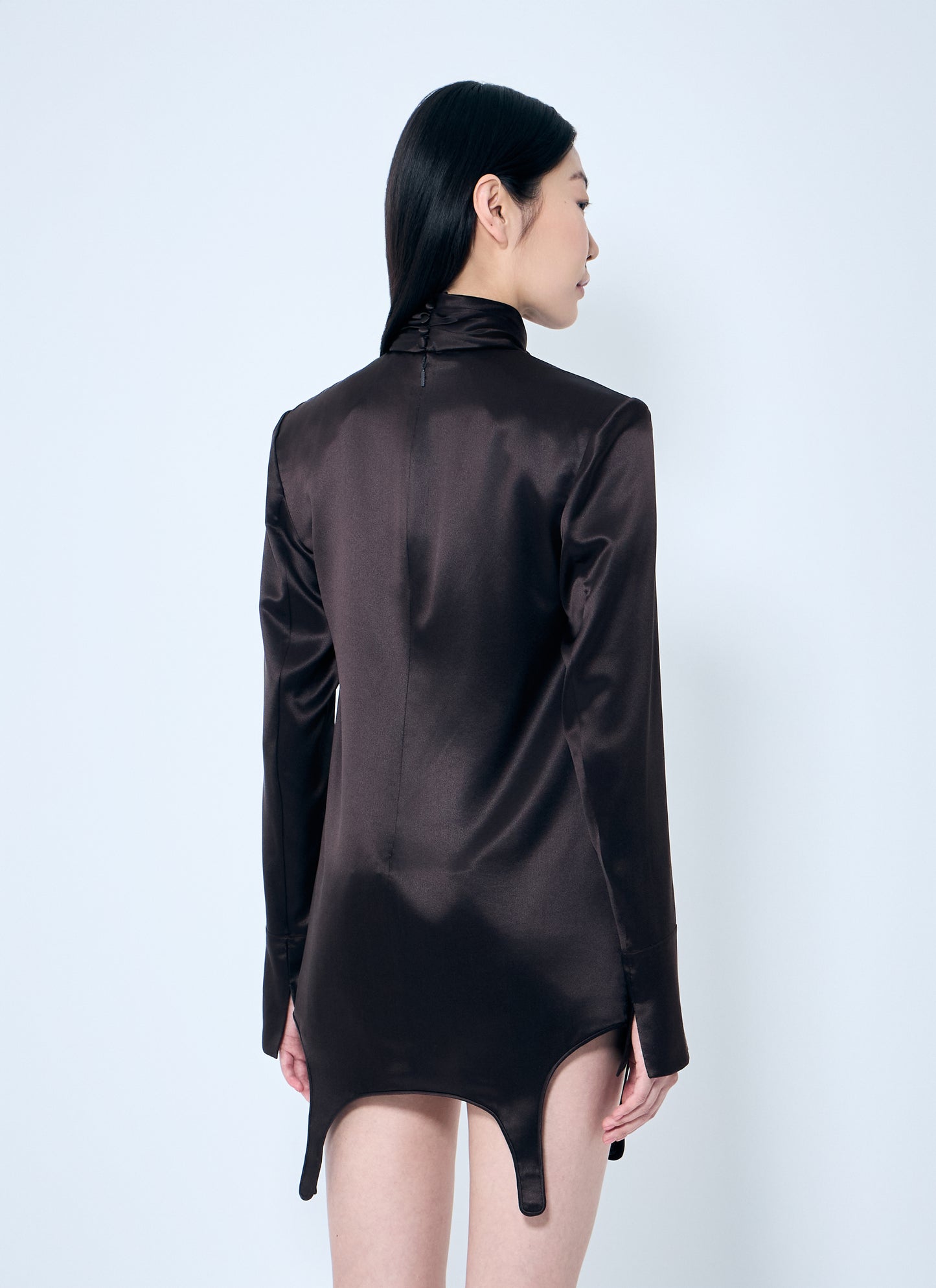Saint Laurent Women Twist-Neck Garter Blouse SAINT LAURENT