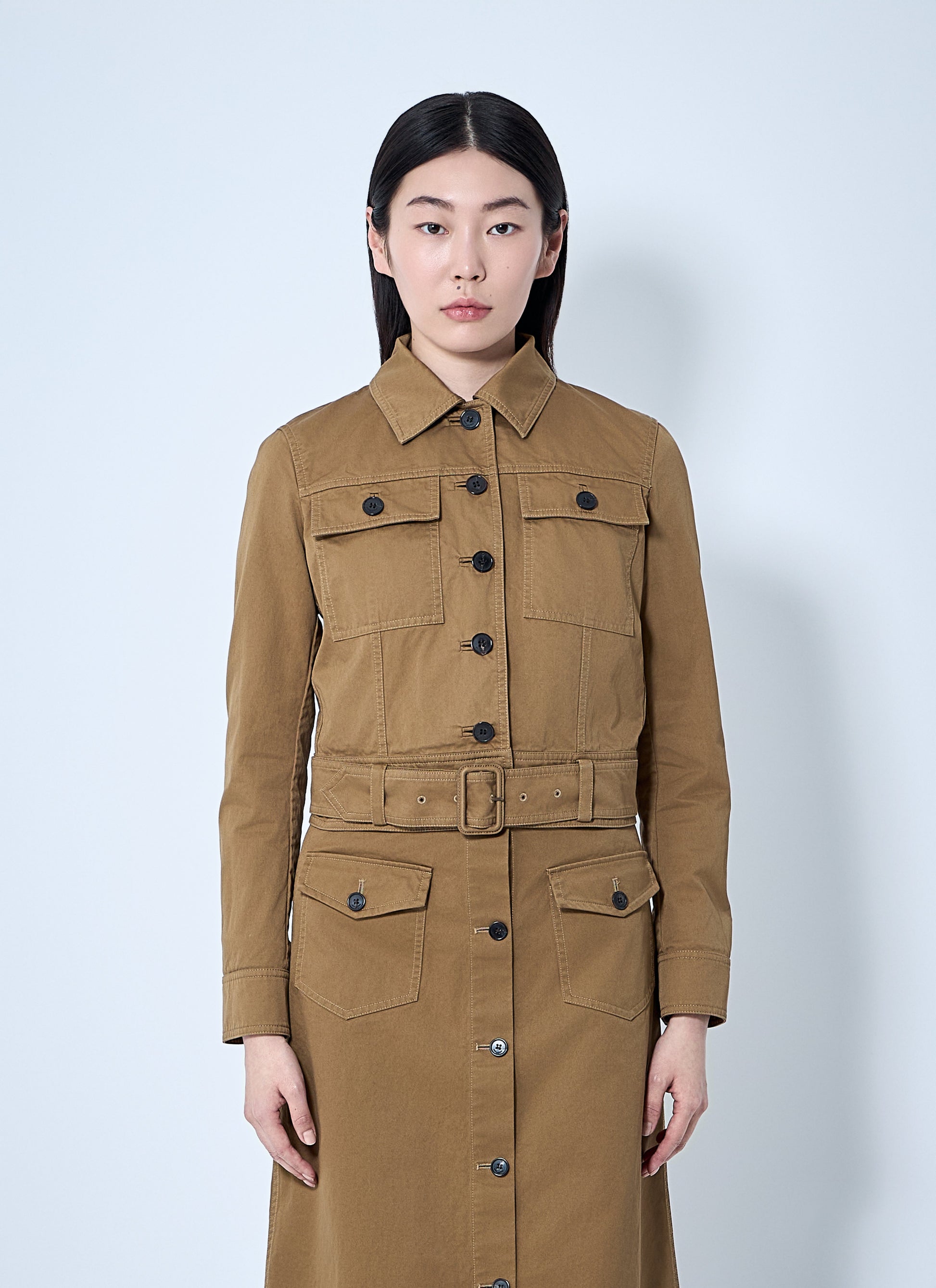 Saint Laurent Women Cotton Serge Crop Jacket SAINT LAURENT