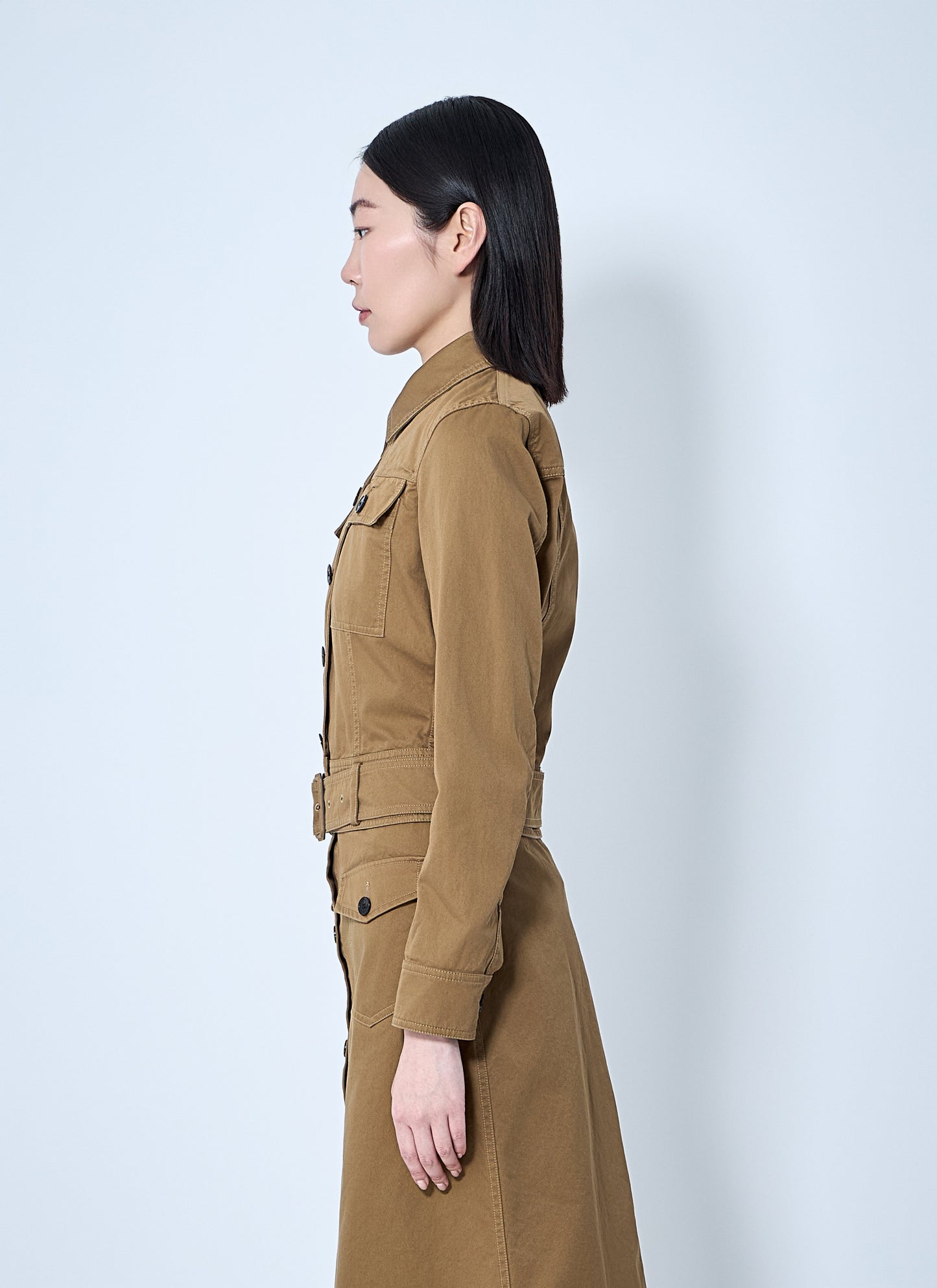 Saint Laurent Women Cotton Serge Crop Jacket SAINT LAURENT
