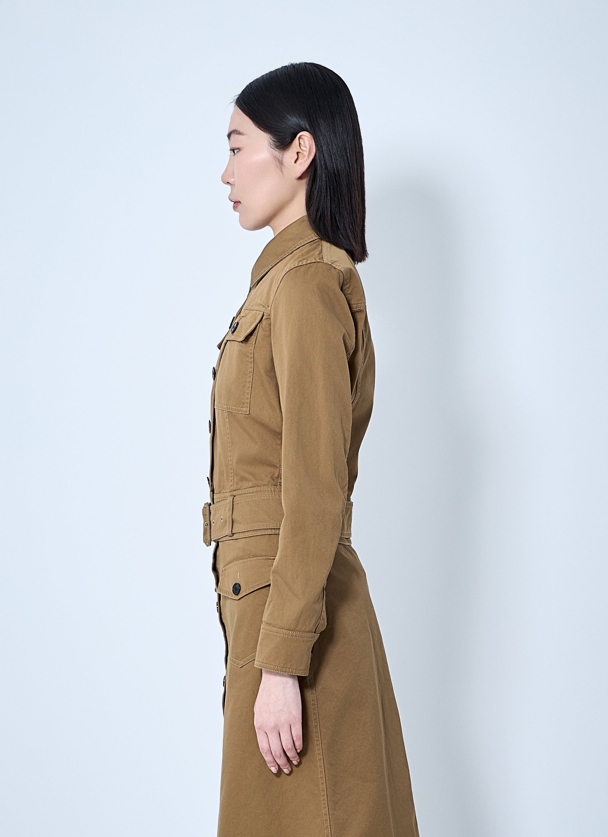 Saint Laurent Women Cotton Serge Crop Jacket SAINT LAURENT