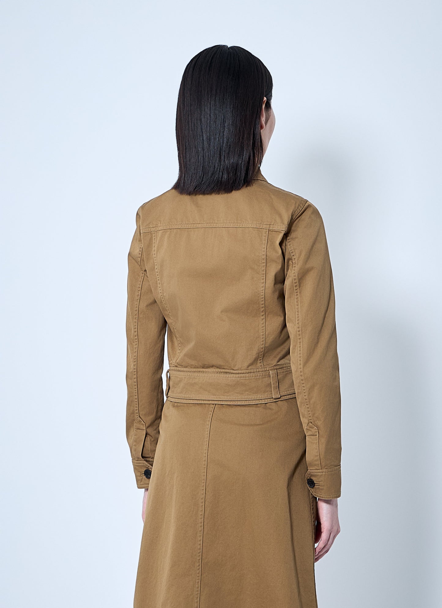 Saint Laurent Women Cotton Serge Crop Jacket SAINT LAURENT