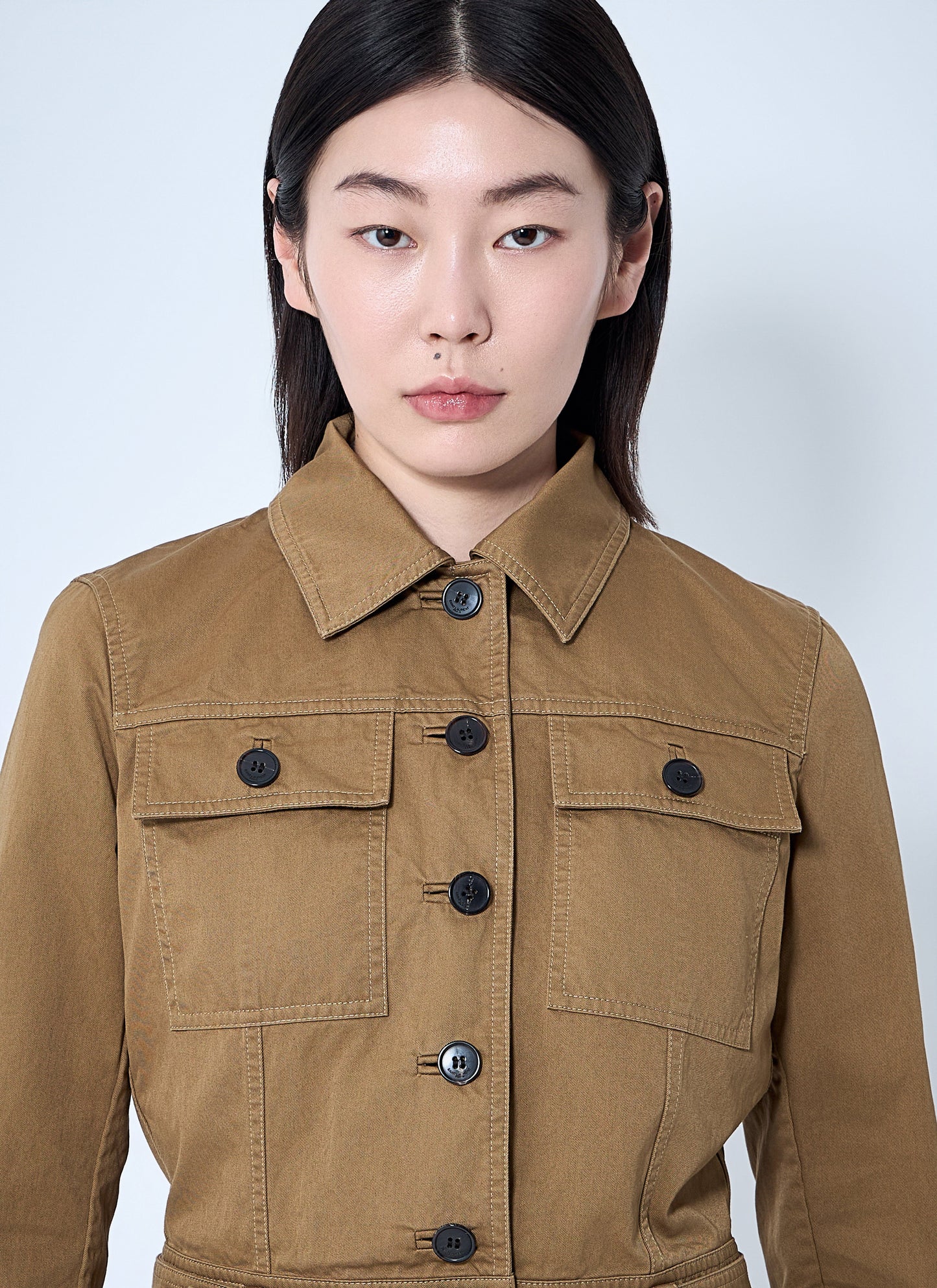 Saint Laurent Women Cotton Serge Crop Jacket SAINT LAURENT