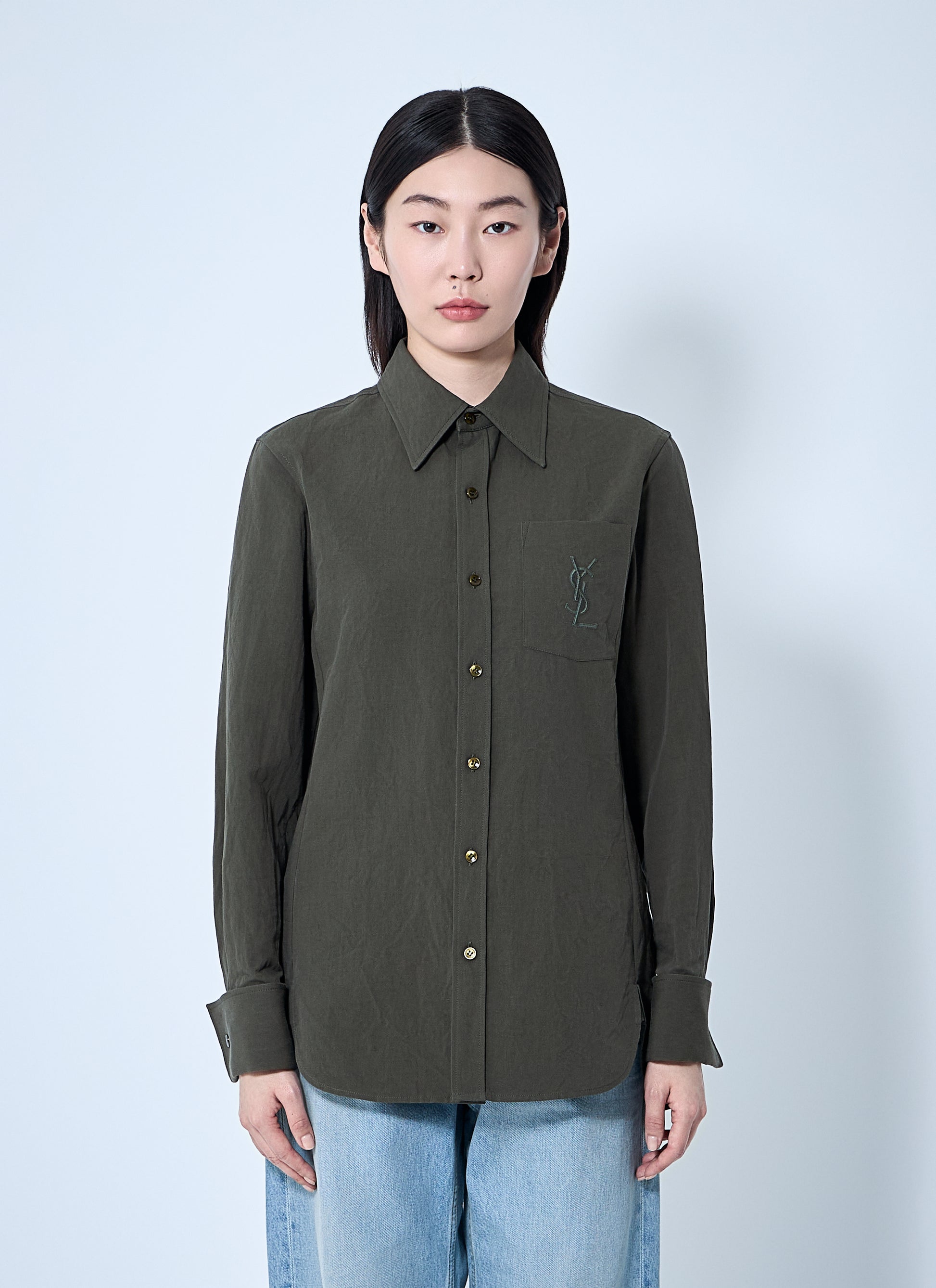 Saint Laurent Women Cassandre Shirt SAINT LAURENT