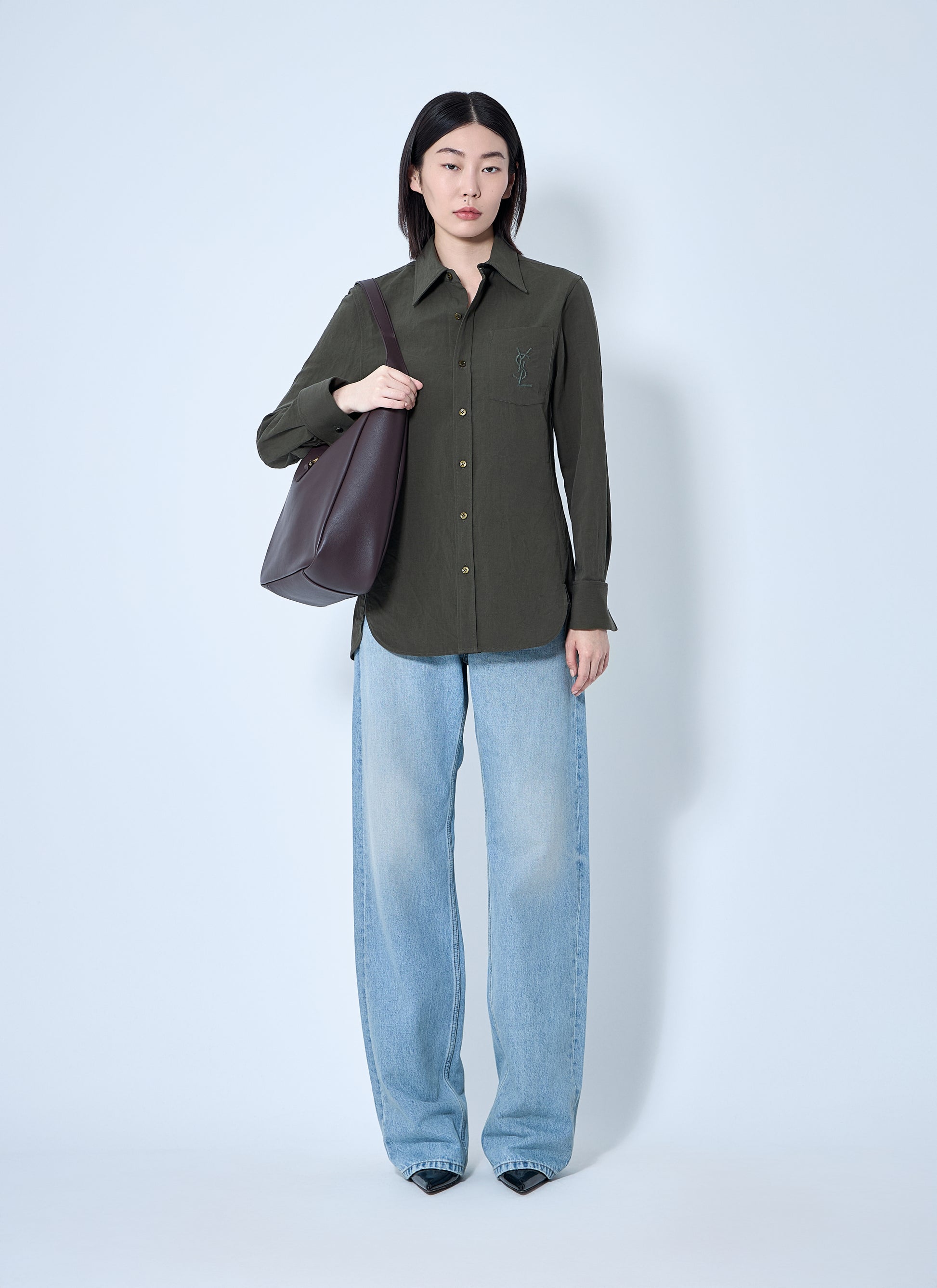 Saint Laurent Women Cassandre Shirt SAINT LAURENT