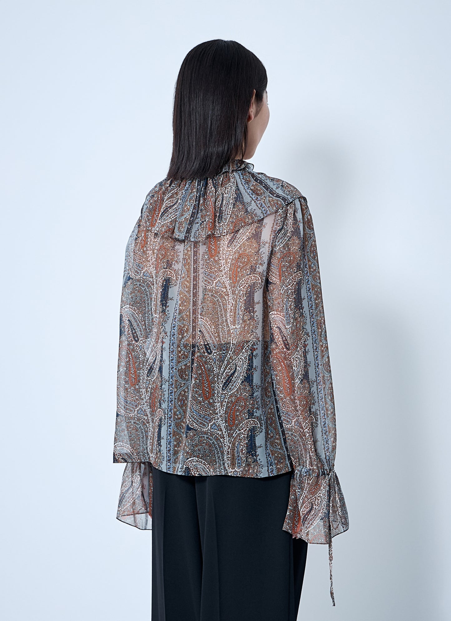Saint Laurent Women Paisley Silk Georgette Blouse SAINT LAURENT