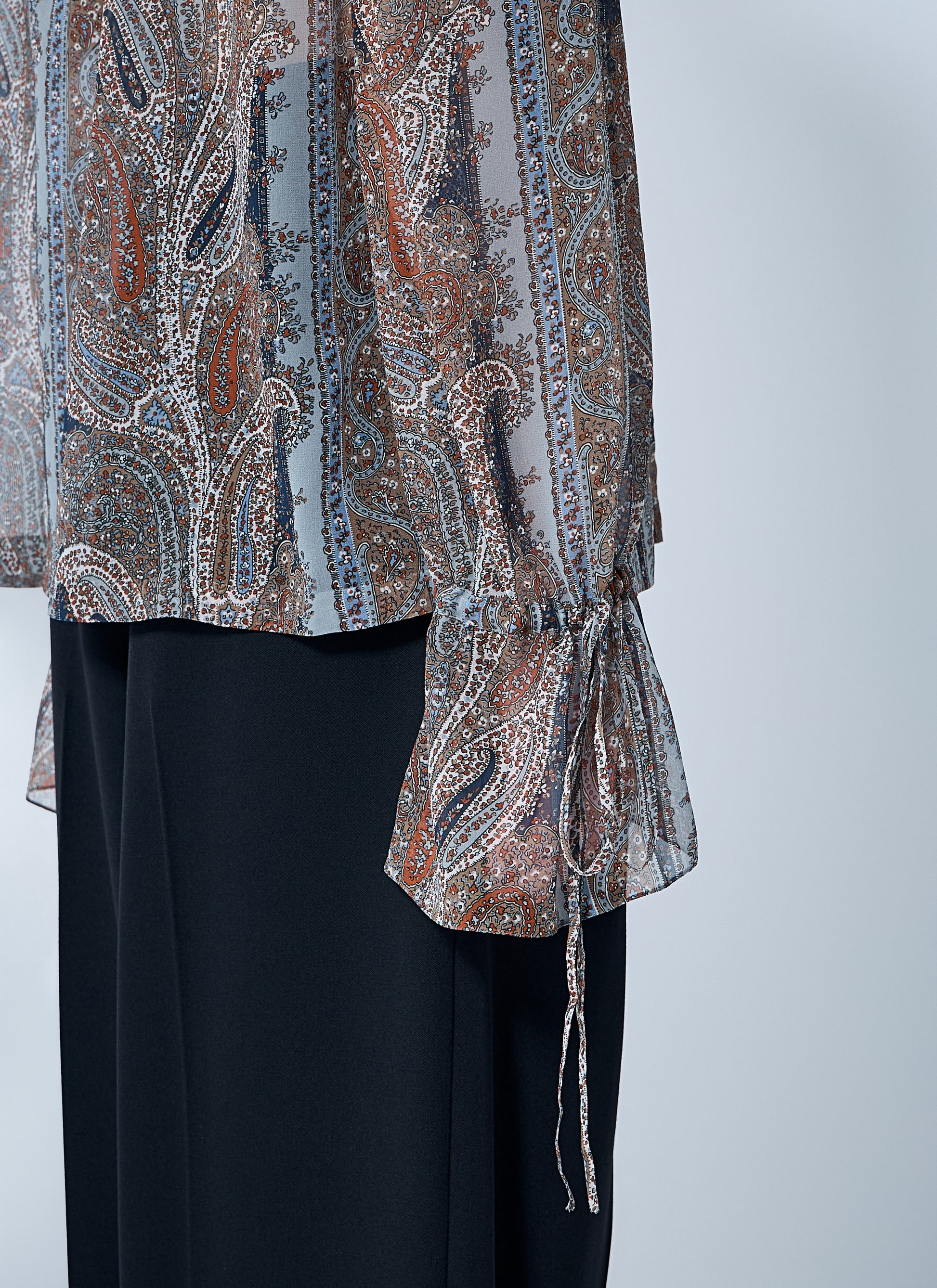 Saint Laurent Women Paisley Silk Georgette Blouse SAINT LAURENT