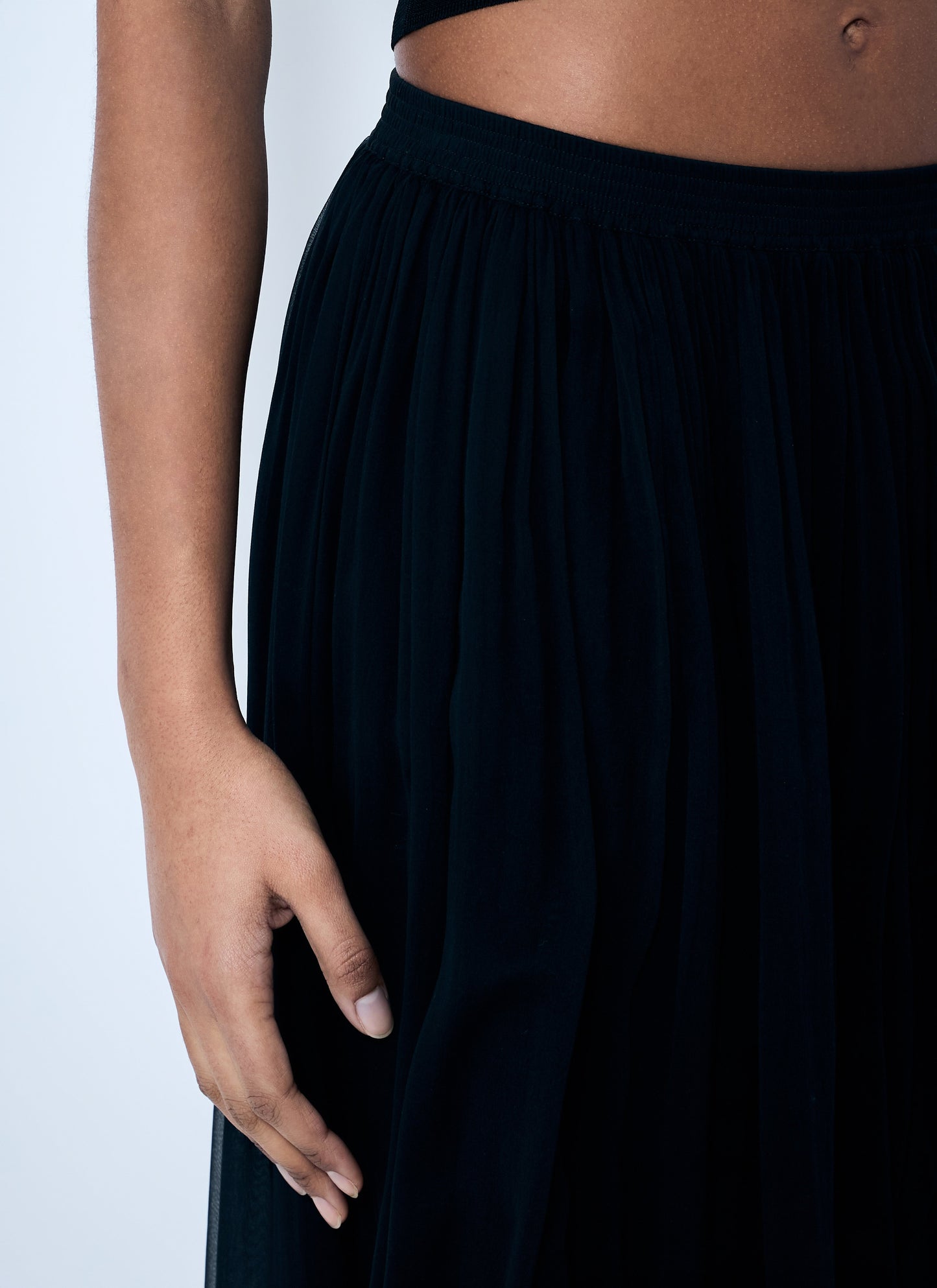 Saint Laurent Women Ruffled Silk Skirt SAINT LAURENT
