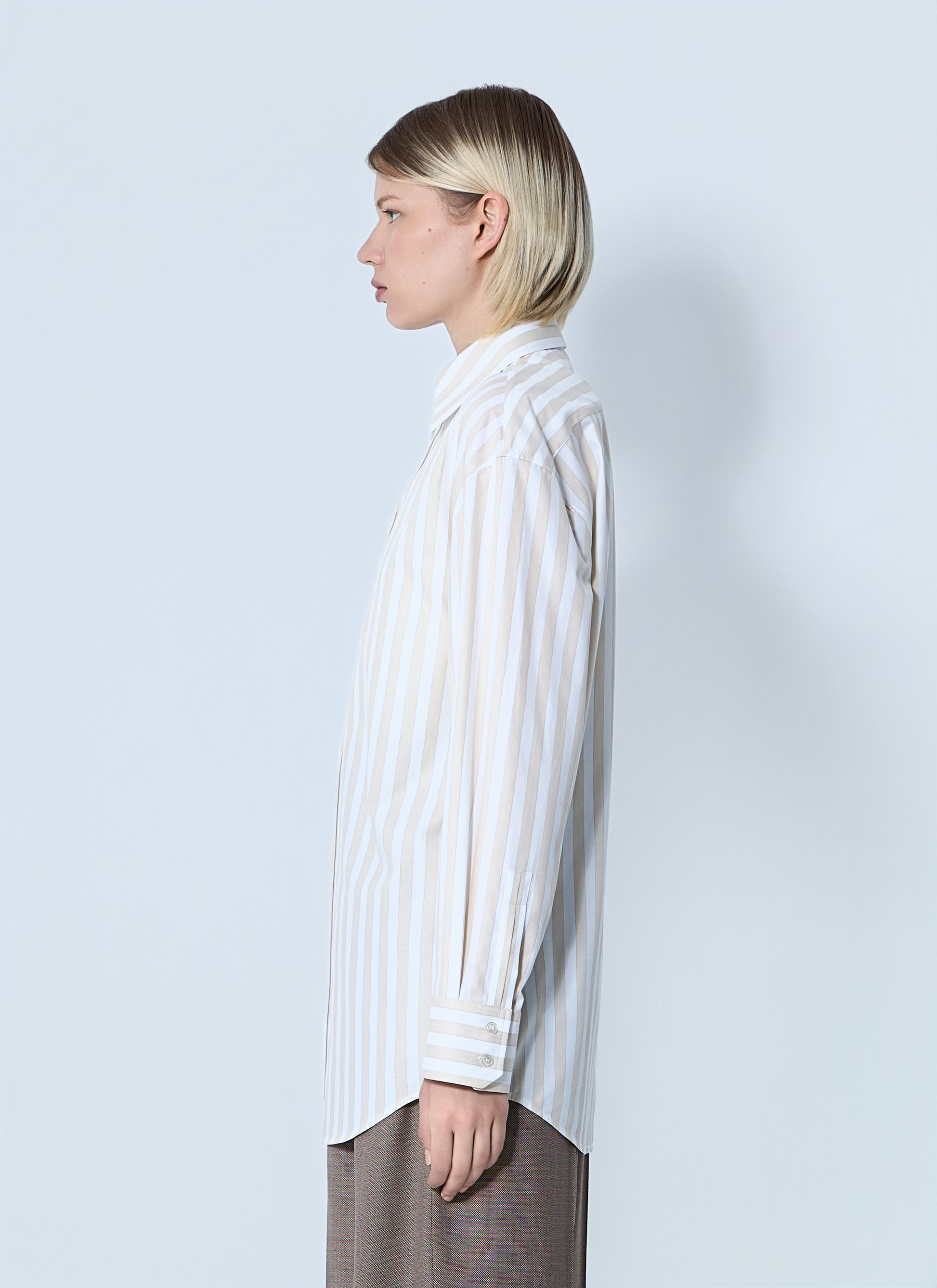 Saint Laurent Women Striped Button-Down Shirt SAINT LAURENT