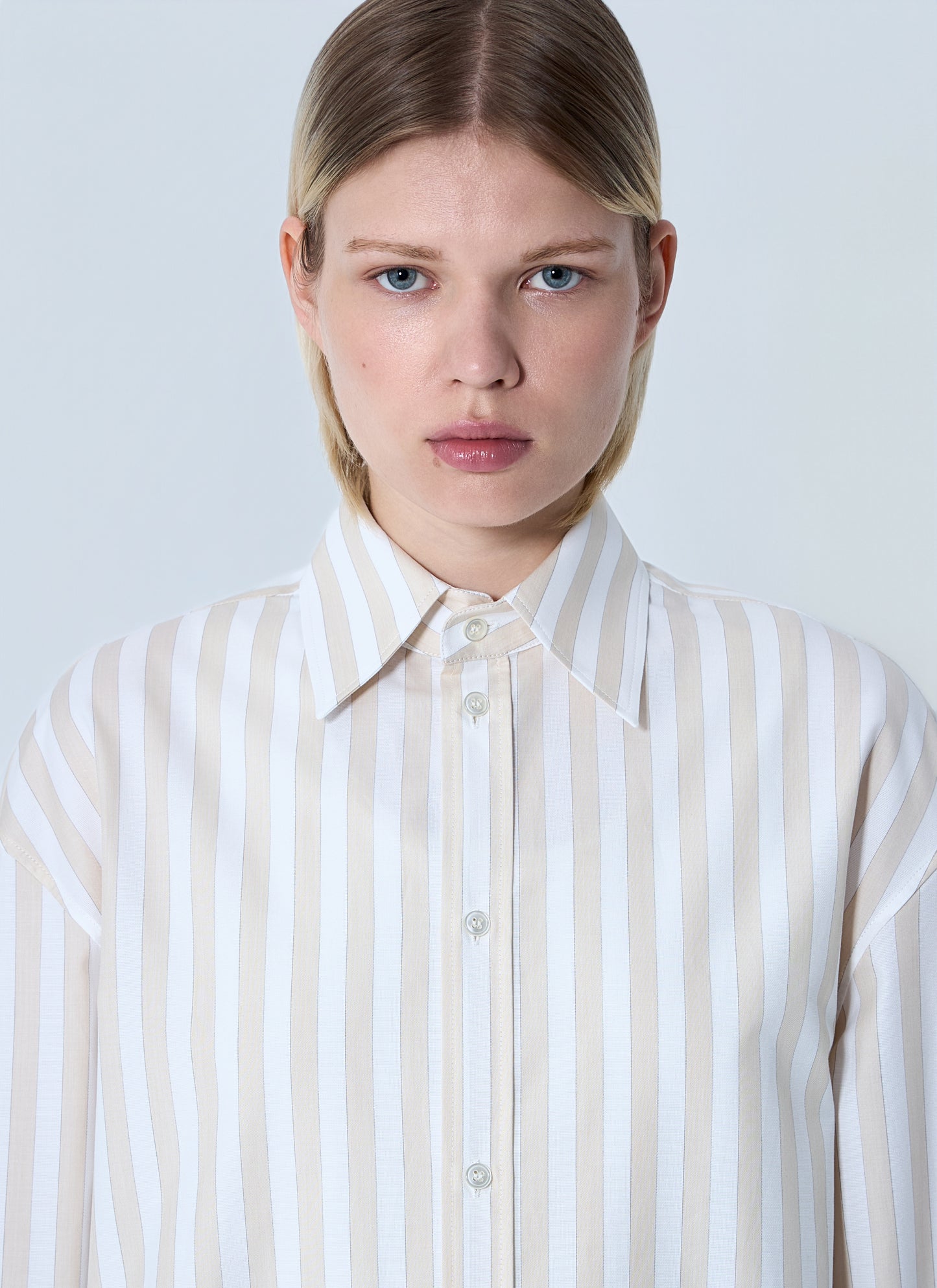 Saint Laurent Women Striped Button-Down Shirt SAINT LAURENT