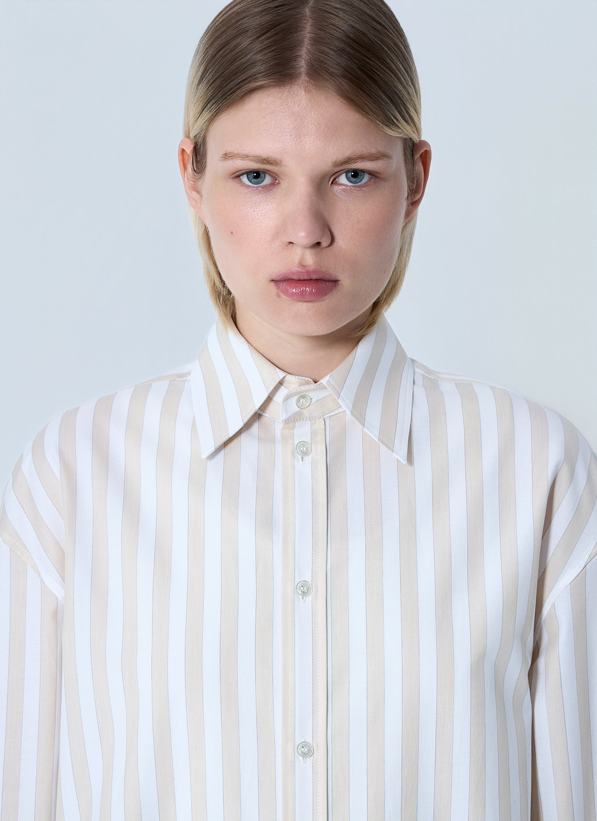 Saint Laurent Women Striped Button-Down Shirt SAINT LAURENT