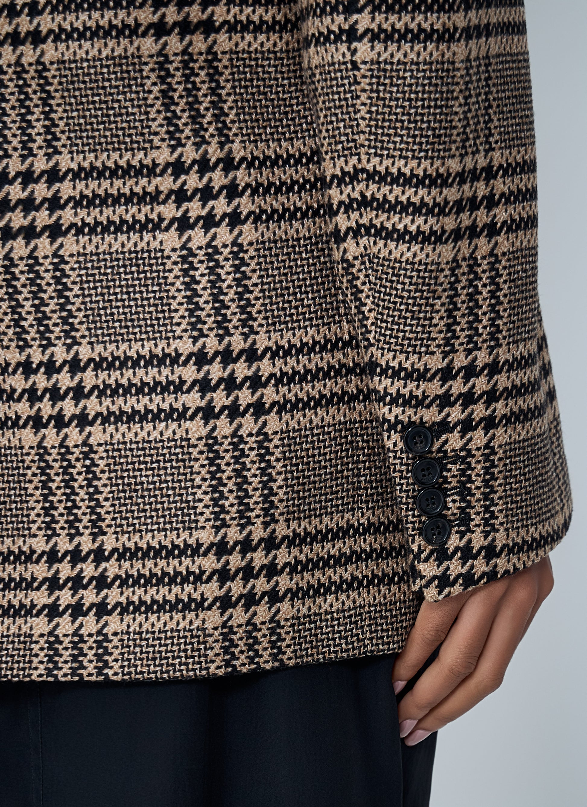 Saint Laurent Women Double-Breasted Plaid Blazer SAINT LAURENT