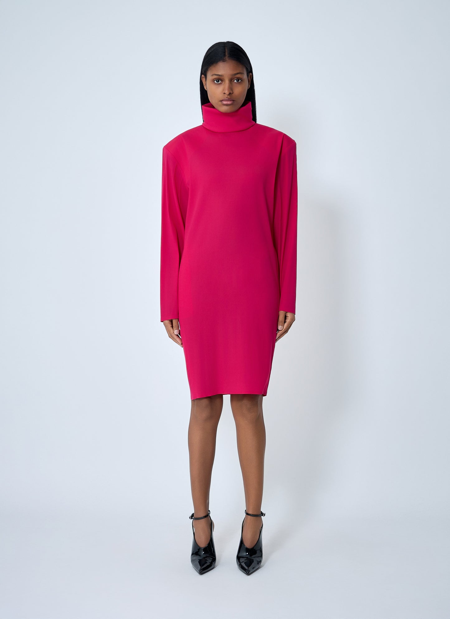 Saint Laurent Women High Neck Long Sleeve Dress SAINT LAURENT