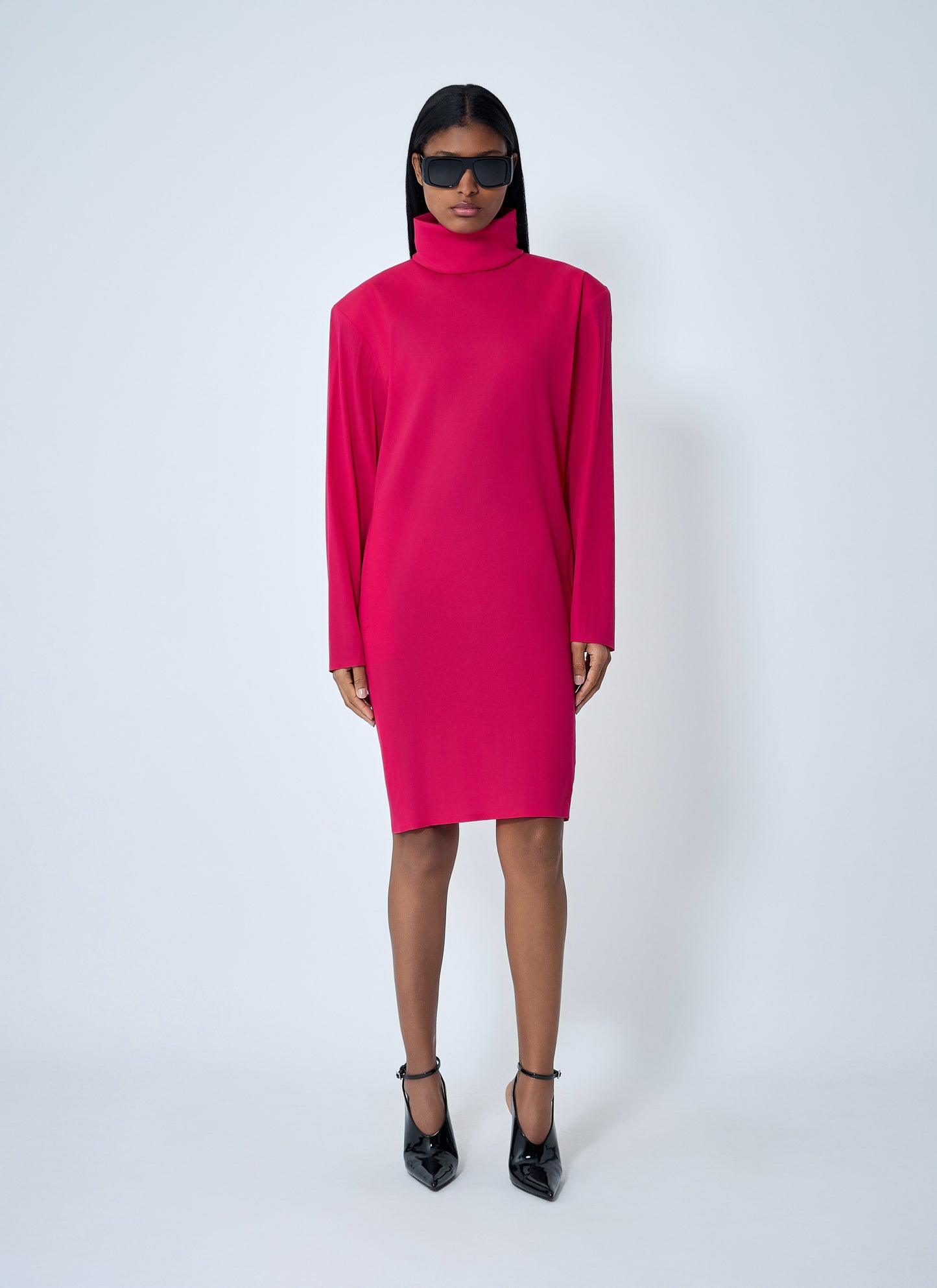 Saint Laurent Women High Neck Long Sleeve Dress SAINT LAURENT