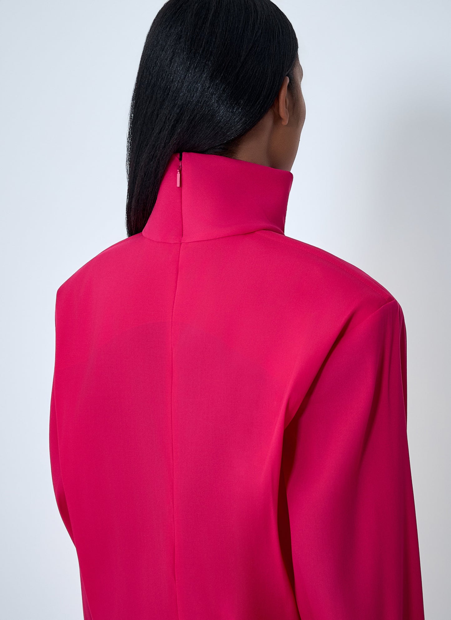 Saint Laurent Women High Neck Long Sleeve Dress SAINT LAURENT