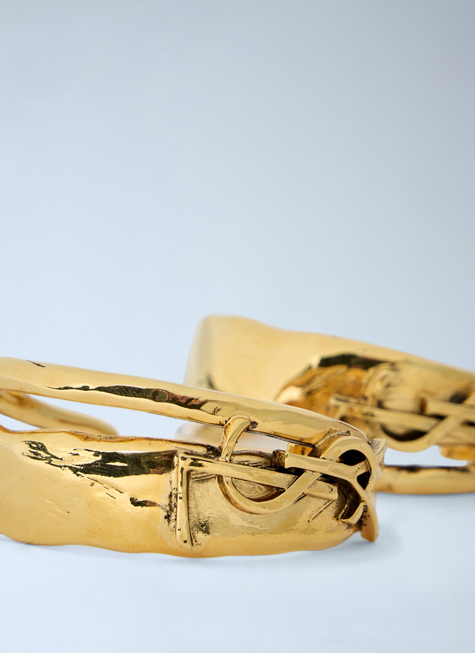 Saint Laurent Women Sculpted Hoop Earrings SAINT LAURENT