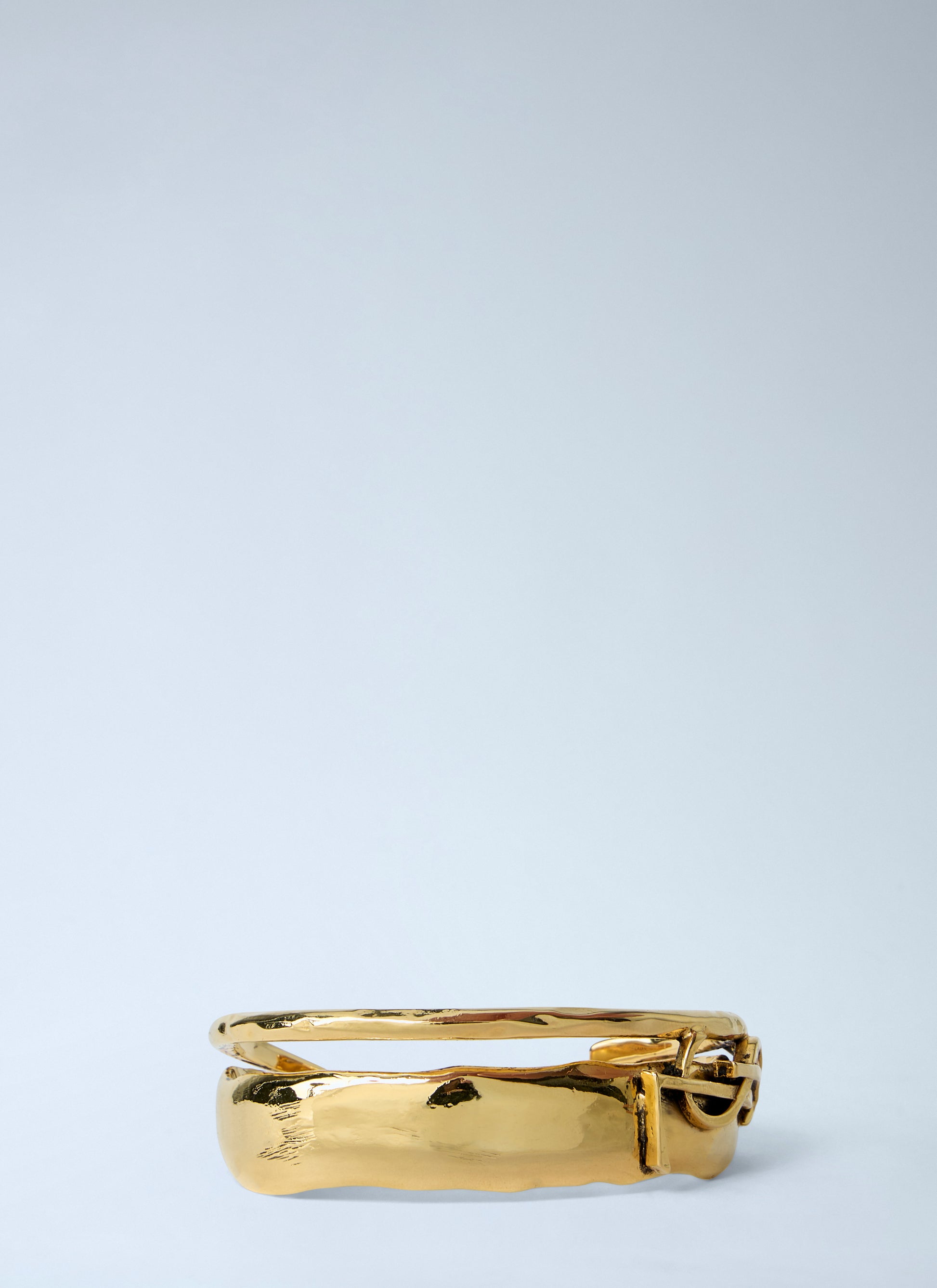 Saint Laurent Women Textured Metal Bangle SAINT LAURENT