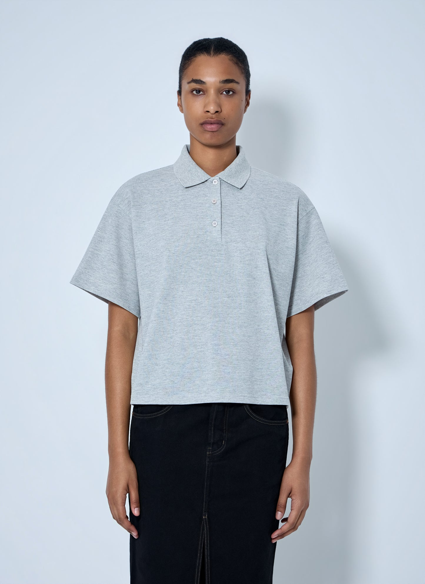 Saint Laurent Women Short Sleeve Polo Shirt SAINT LAURENT