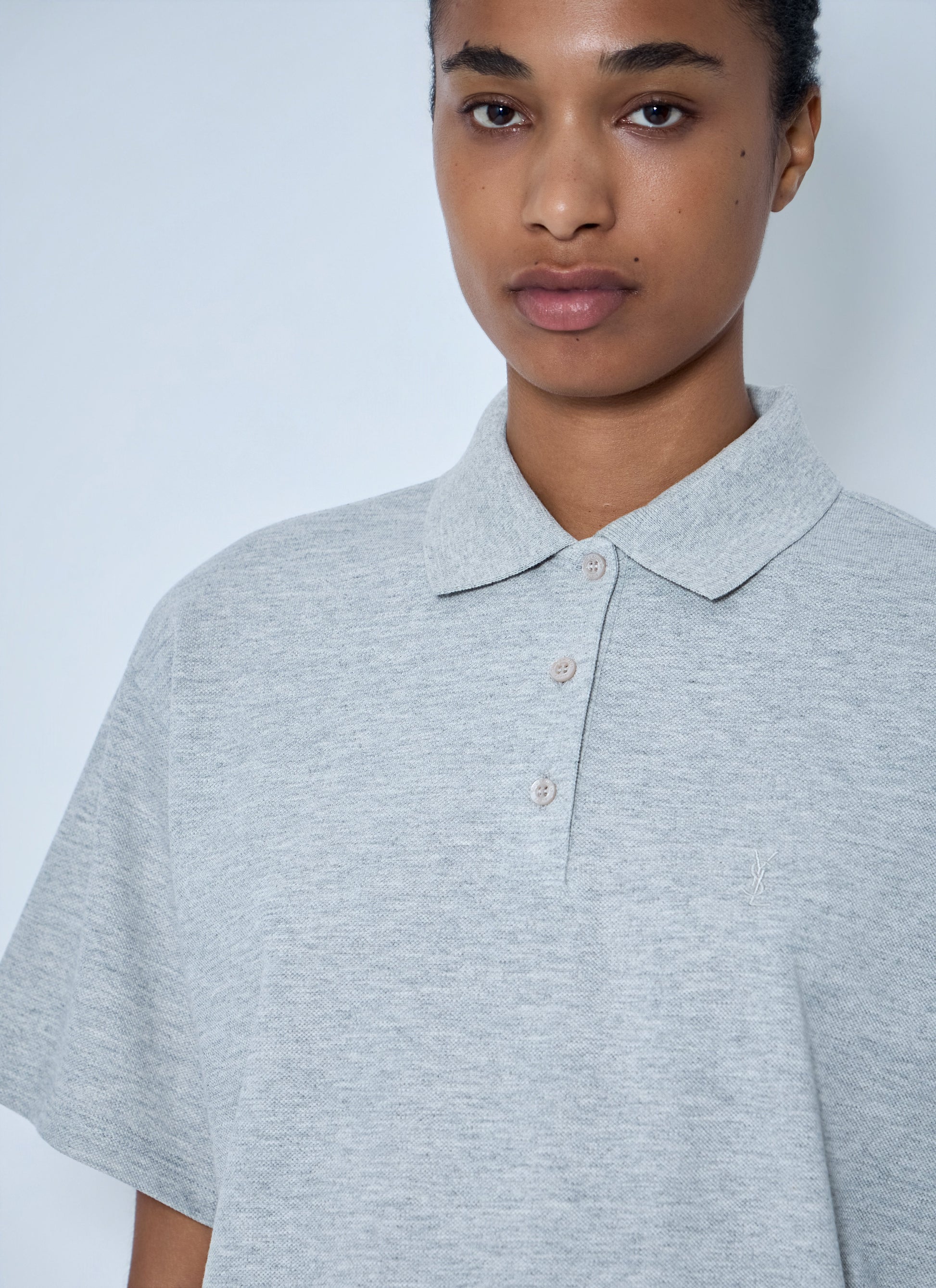 Saint Laurent Women Short Sleeve Polo Shirt SAINT LAURENT