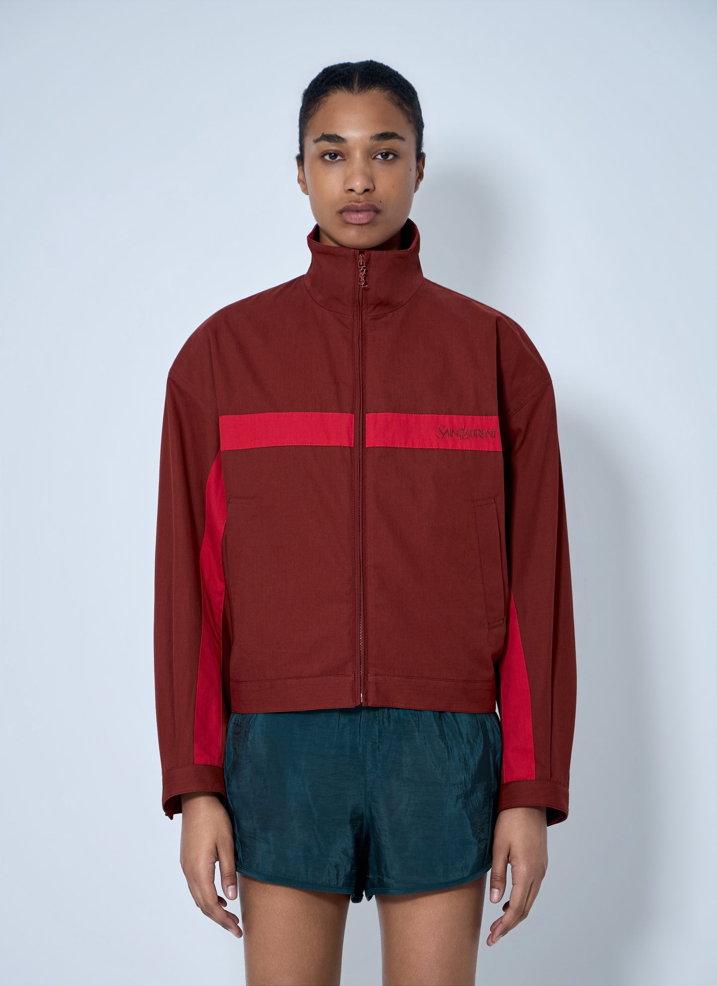 Saint Laurent Women High-Neck Zip Jacket SAINT LAURENT