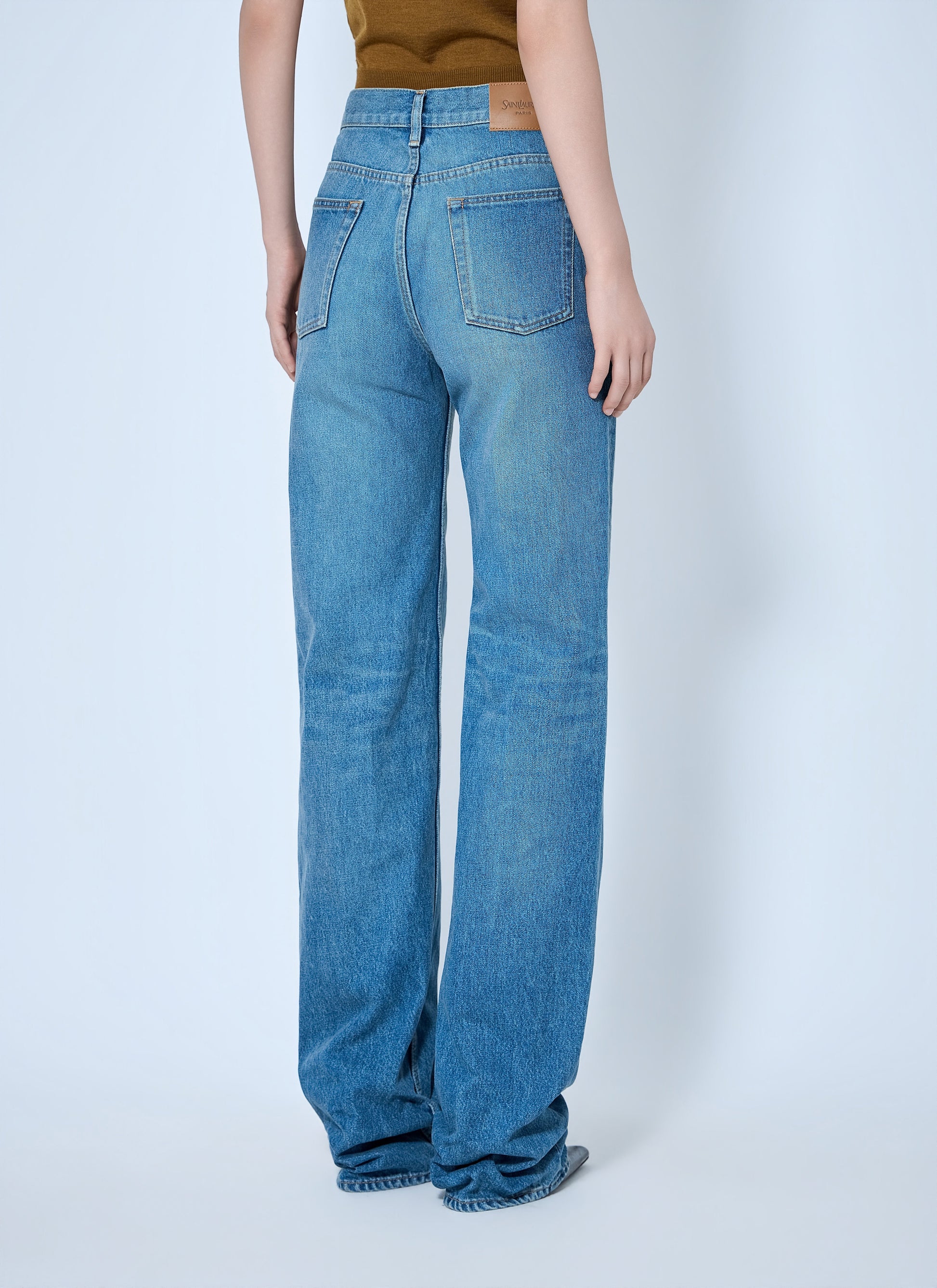 Saint Laurent Women Flared High-Waisted Five-Pocket Jeans SAINT LAURENT