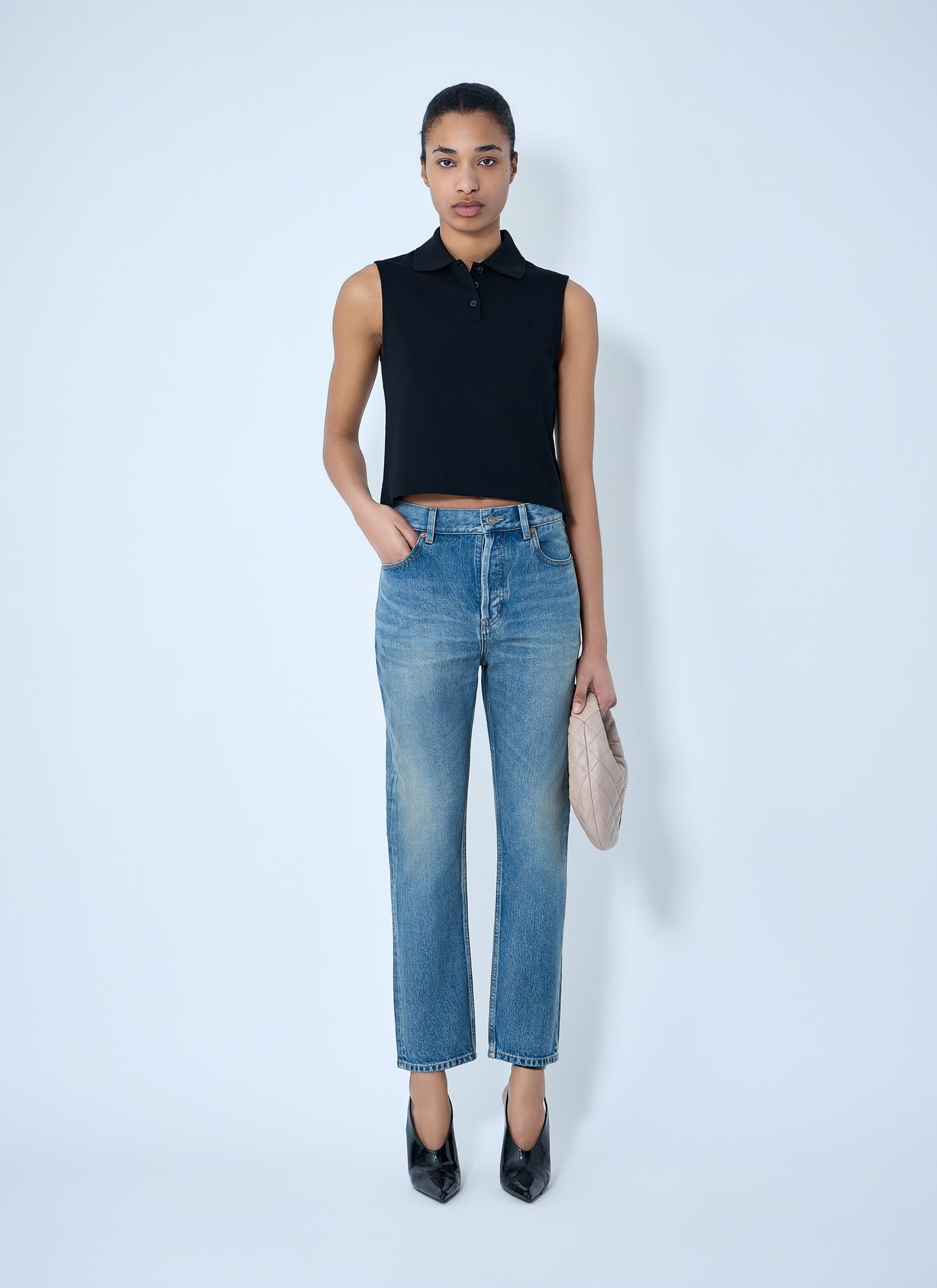 Saint Laurent Women 90S High-Rise Cropped Slim Jeans SAINT LAURENT