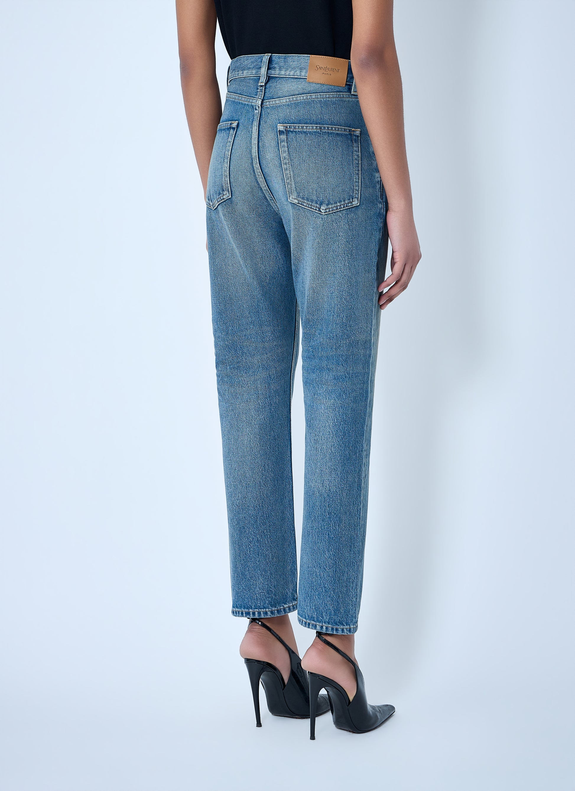 Saint Laurent Women 90S High-Rise Cropped Slim Jeans SAINT LAURENT