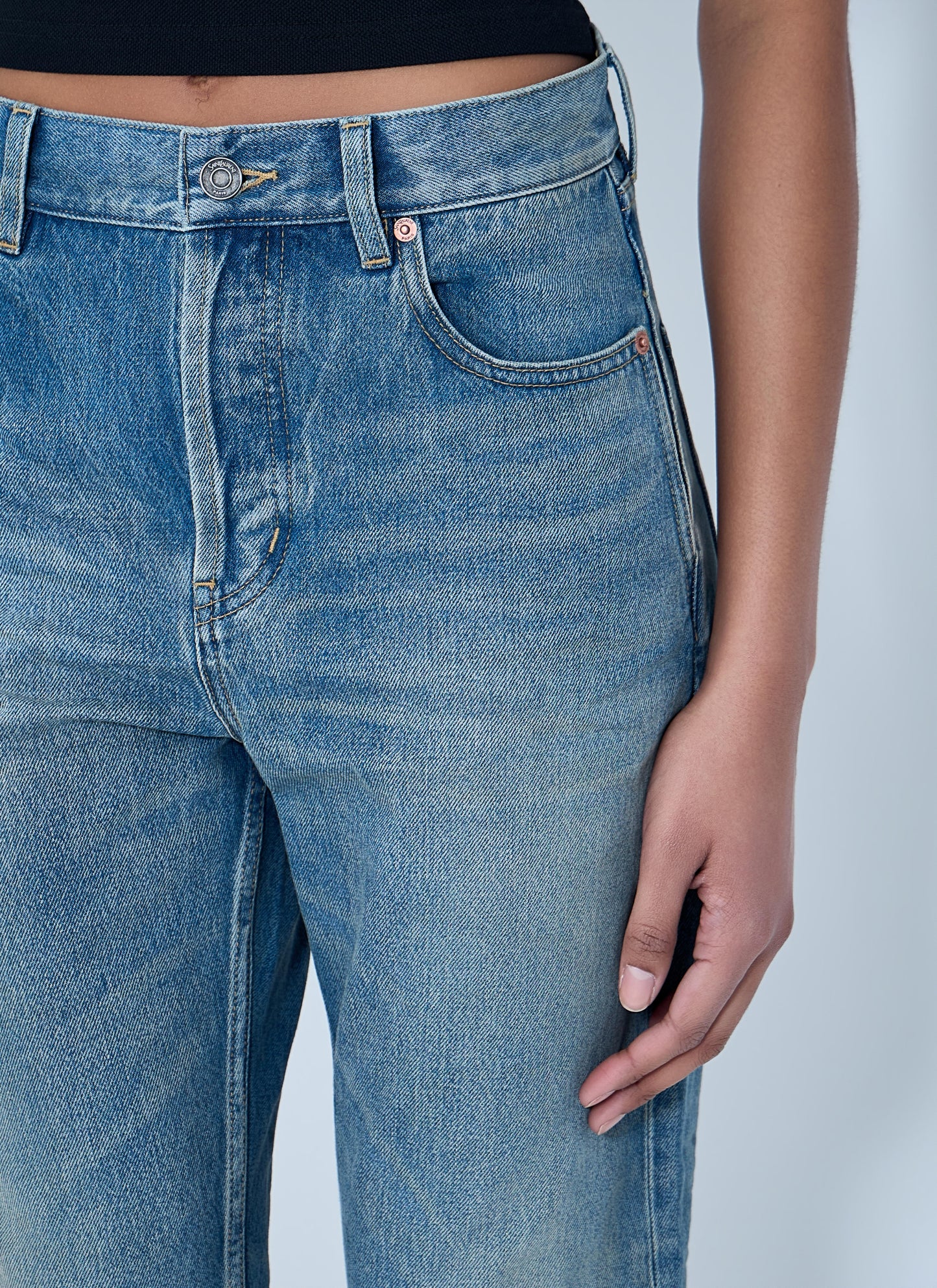 Saint Laurent Women 90S High-Rise Cropped Slim Jeans SAINT LAURENT