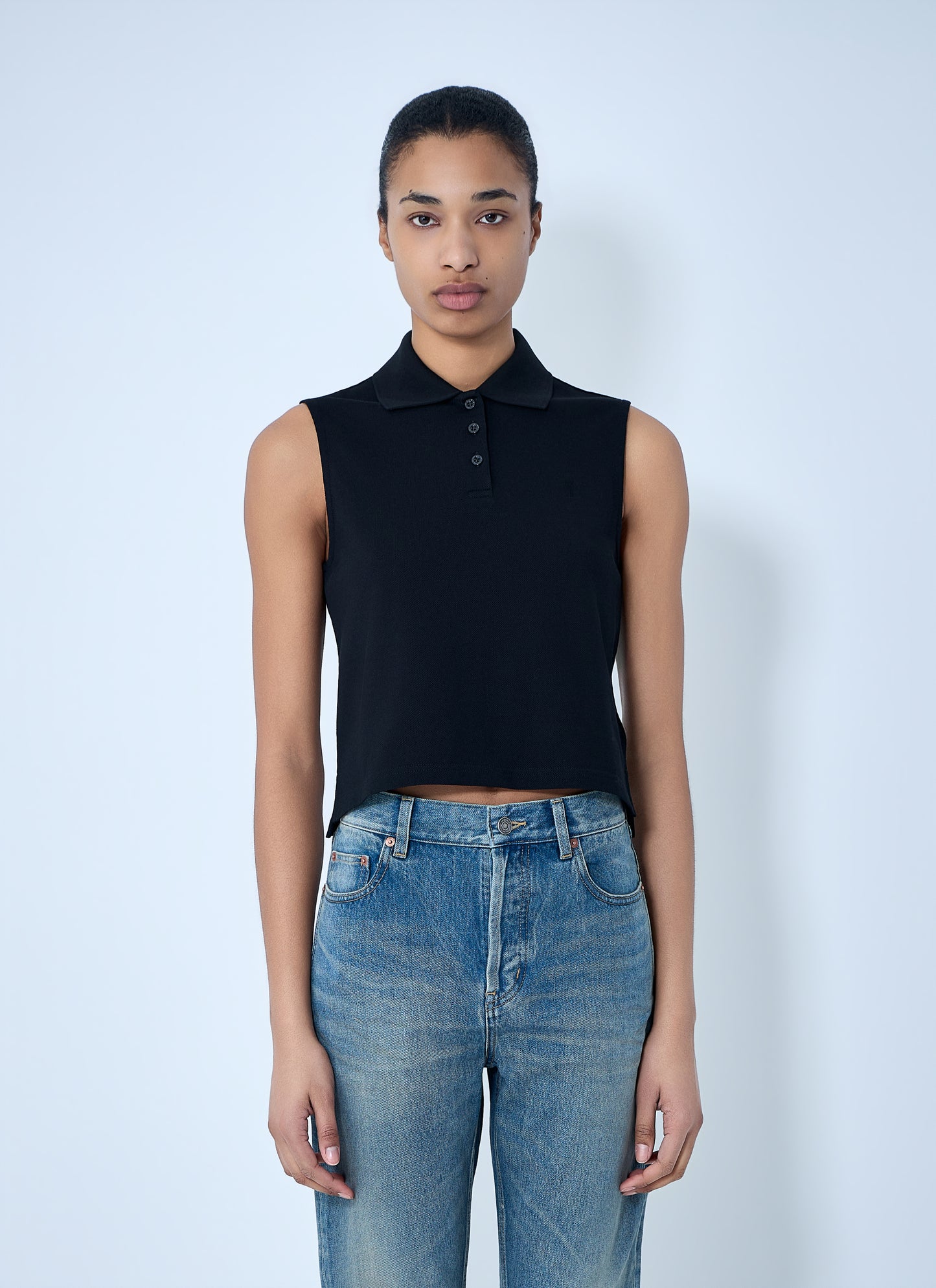 Saint Laurent Women Cassandre Polo Shirt SAINT LAURENT