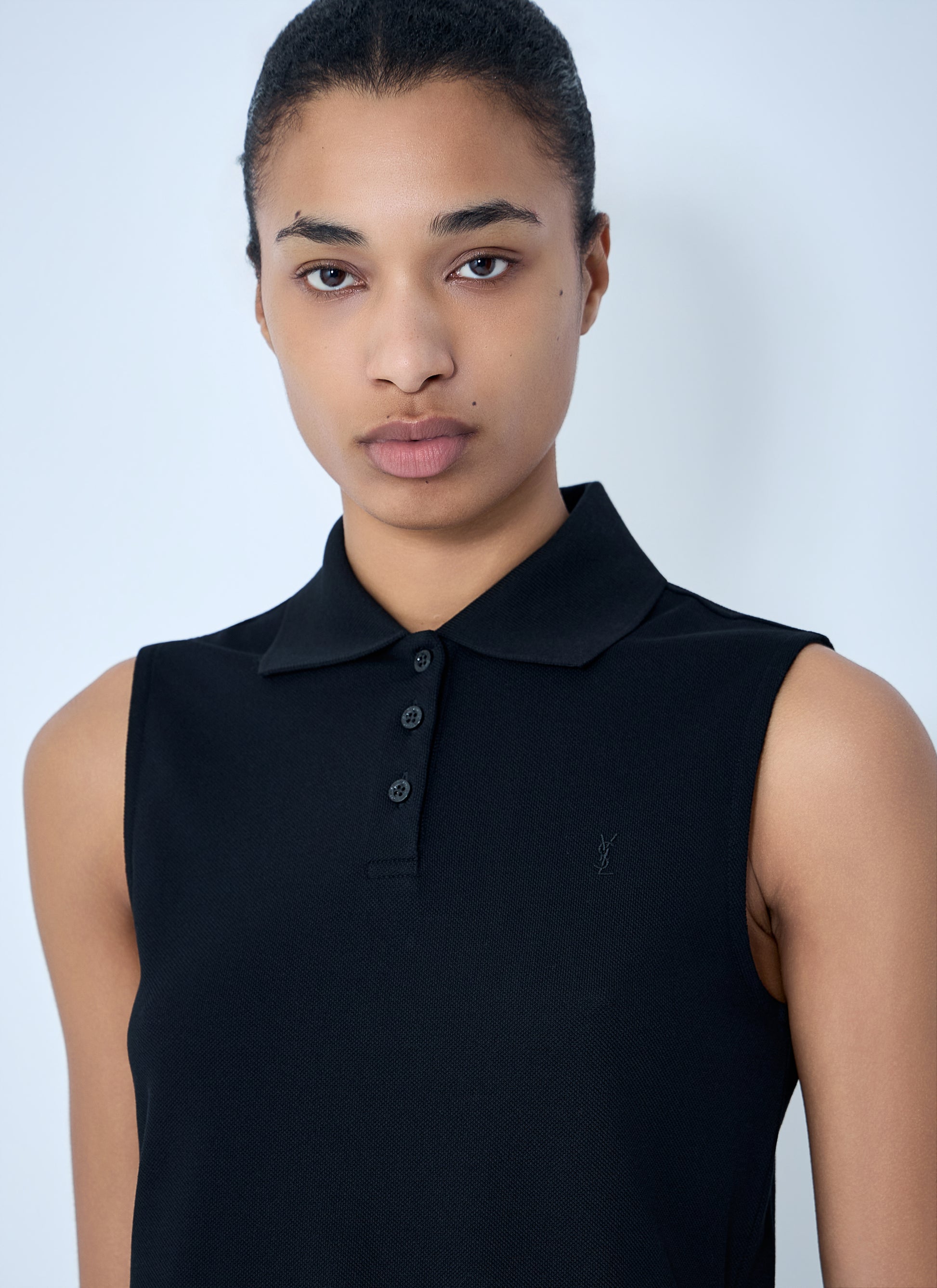 Saint Laurent Women Cassandre Polo Shirt SAINT LAURENT