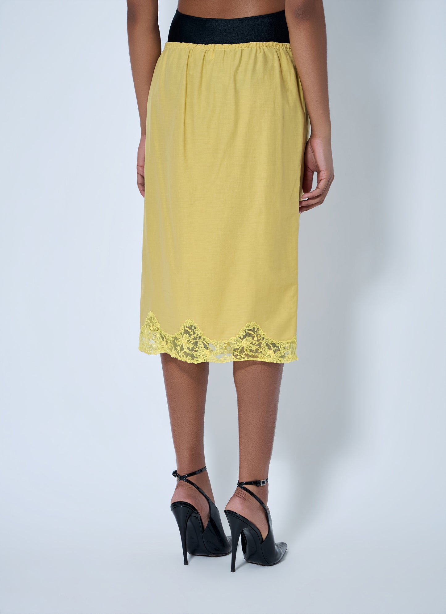 Saint Laurent Women Laced Half-Slip Skirt SAINT LAURENT