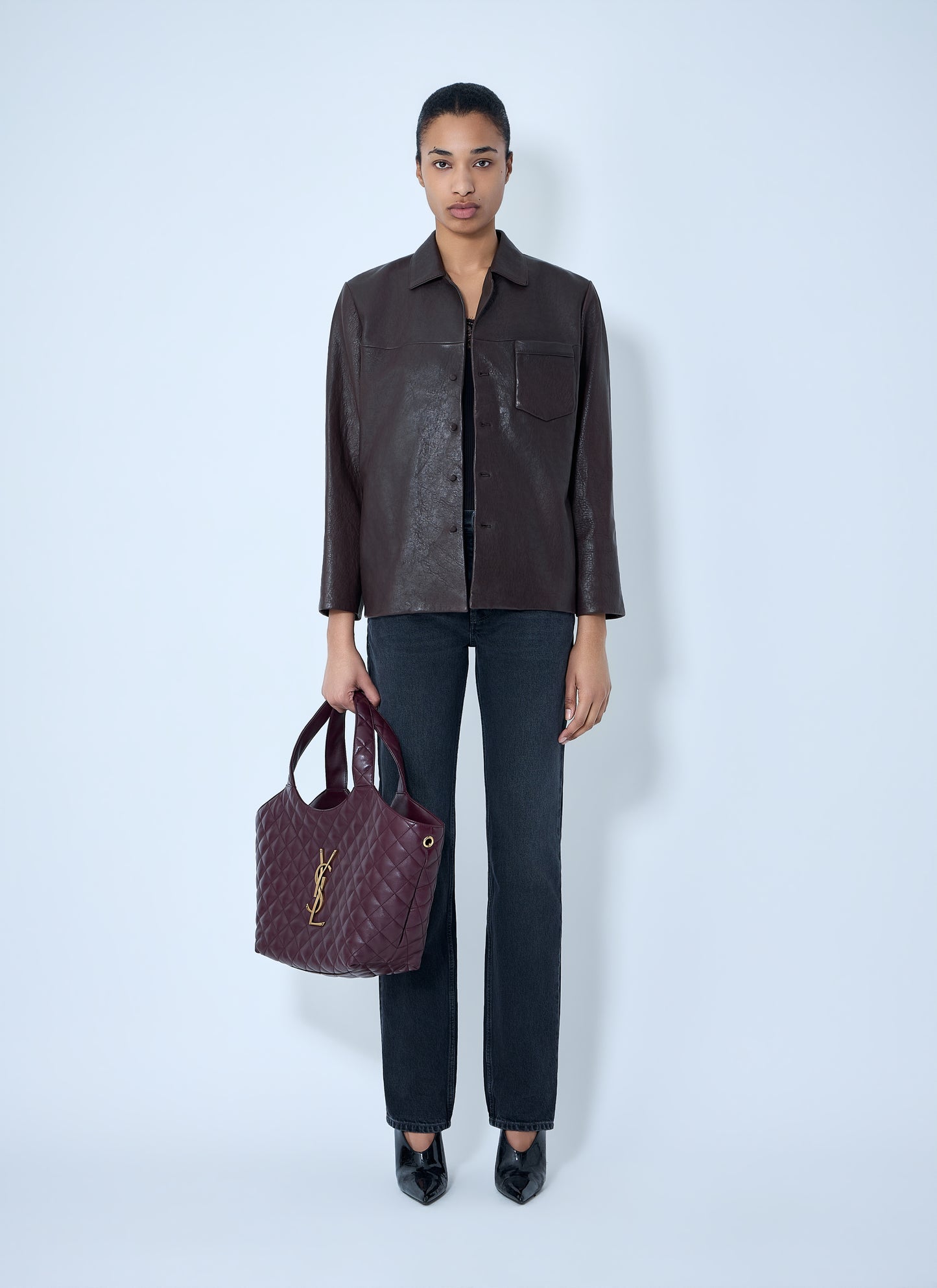 Saint Laurent Women Leather Jacket SAINT LAURENT