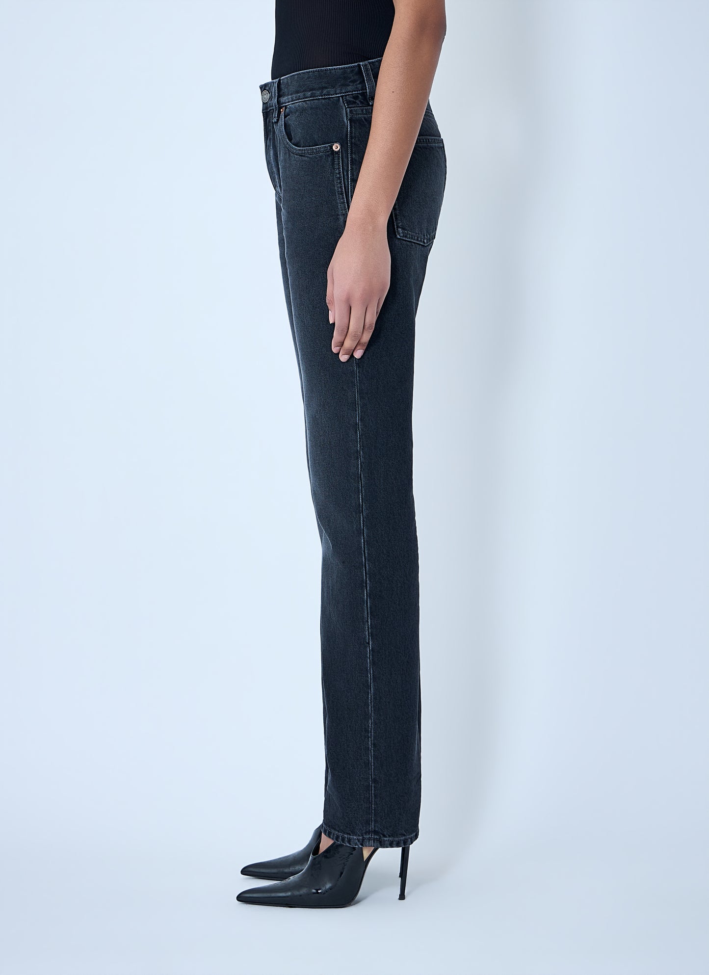 Saint Laurent Women Straight High Rise Jeans SAINT LAURENT