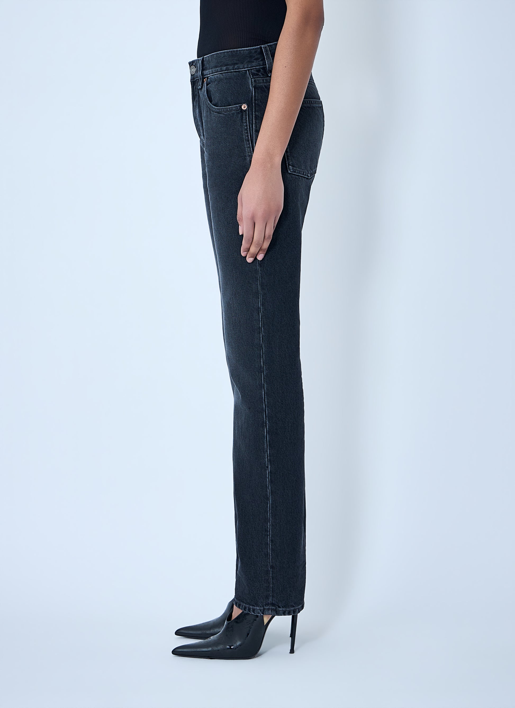 Saint Laurent Women Straight High Rise Jeans SAINT LAURENT