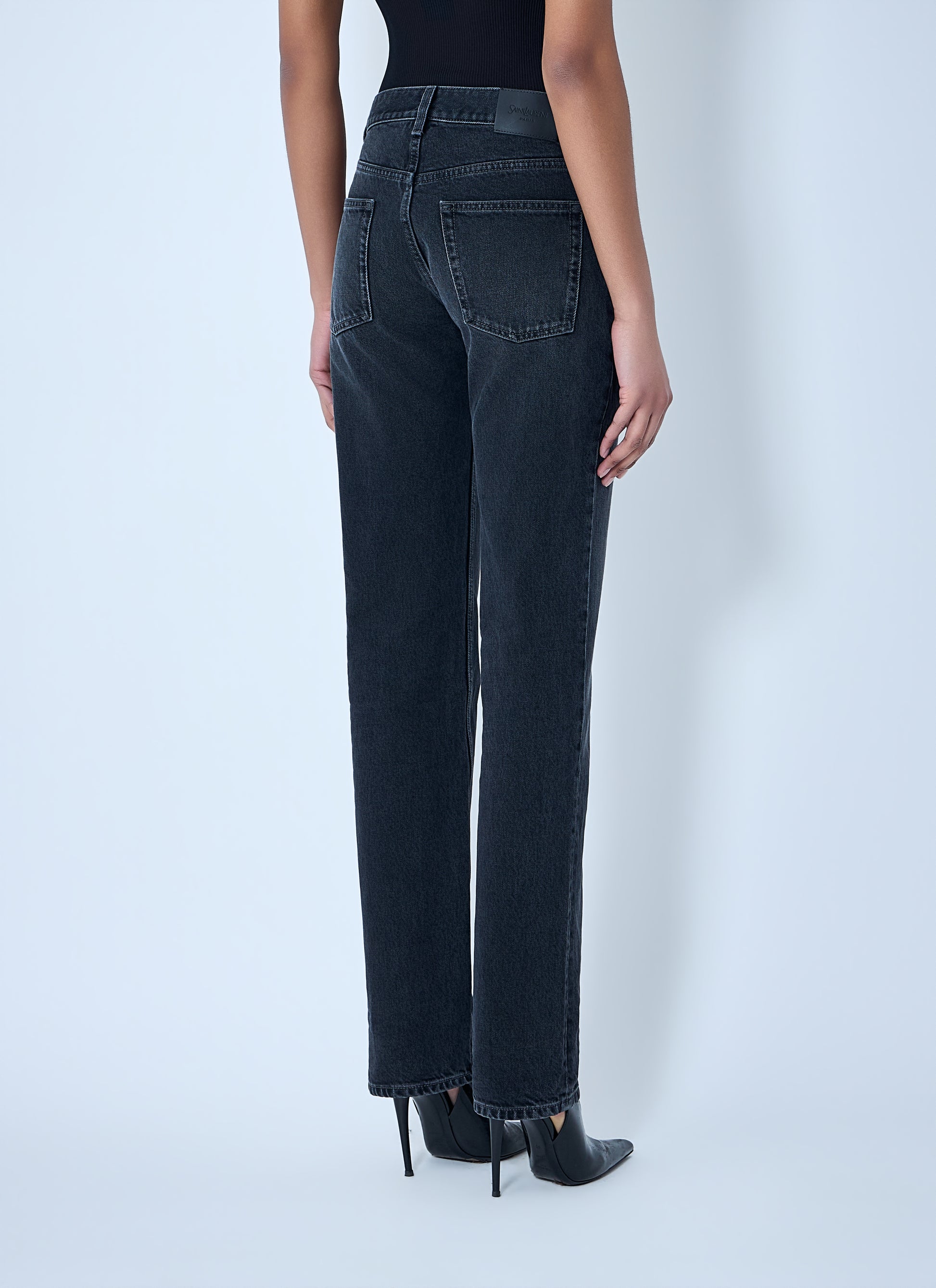 Saint Laurent Women Straight High Rise Jeans SAINT LAURENT