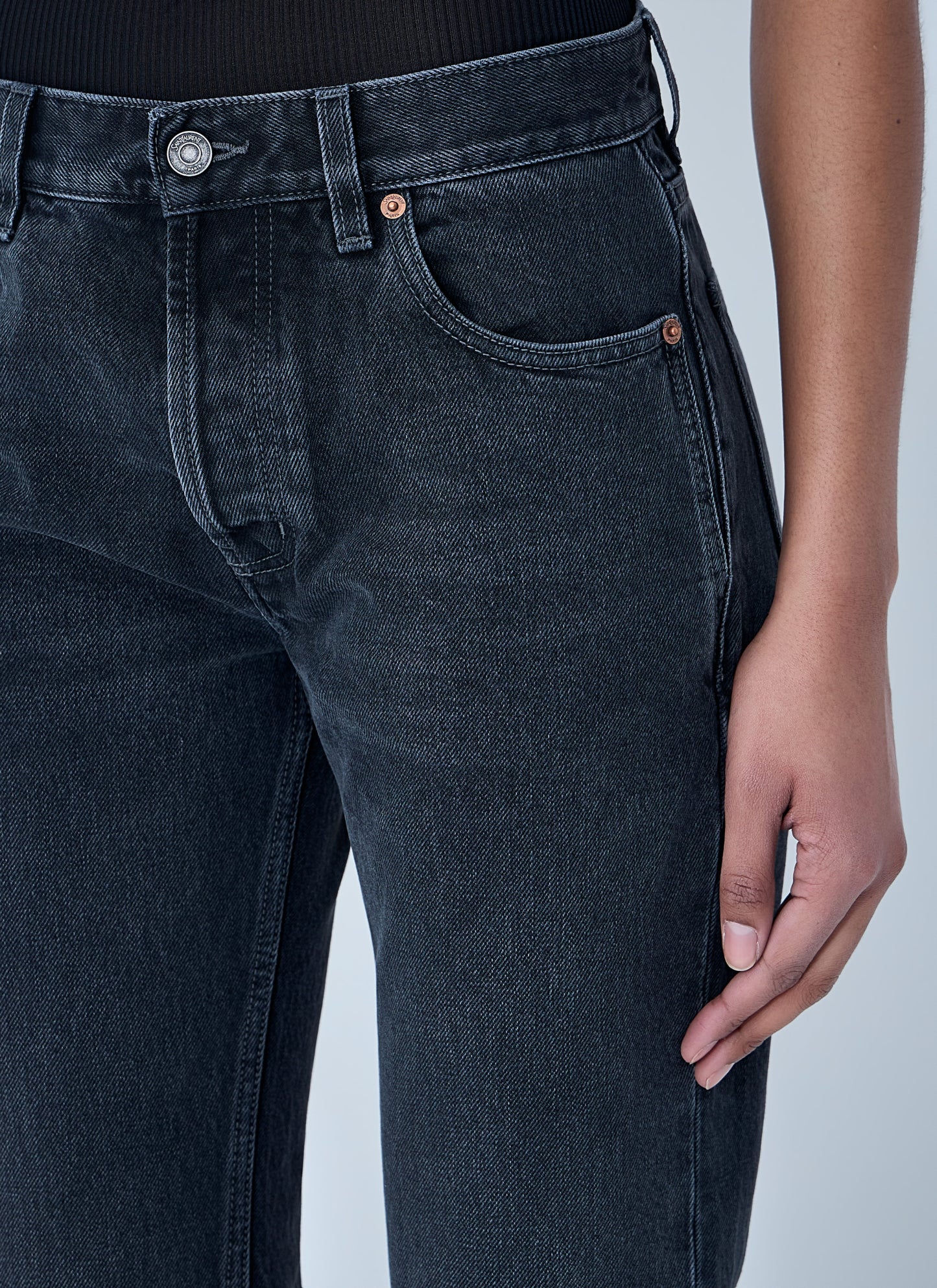 Saint Laurent Women Straight High Rise Jeans SAINT LAURENT