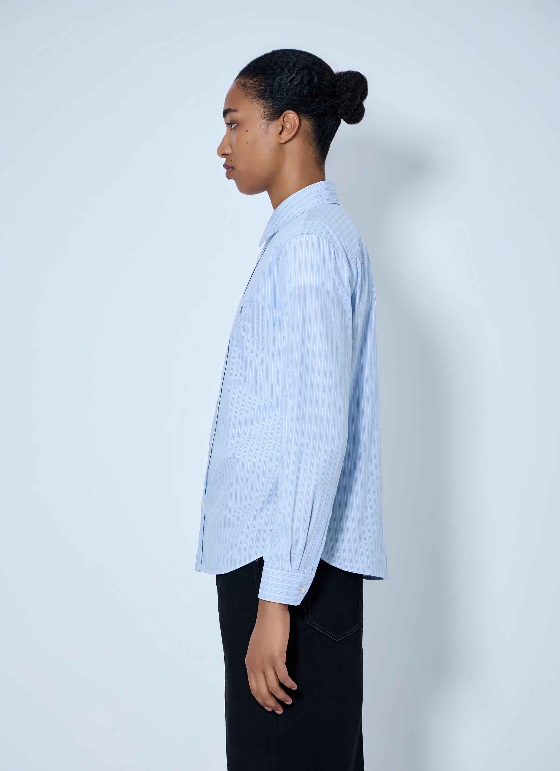 Saint Laurent Women Striped Cotton Poplin Shirt SAINT LAURENT