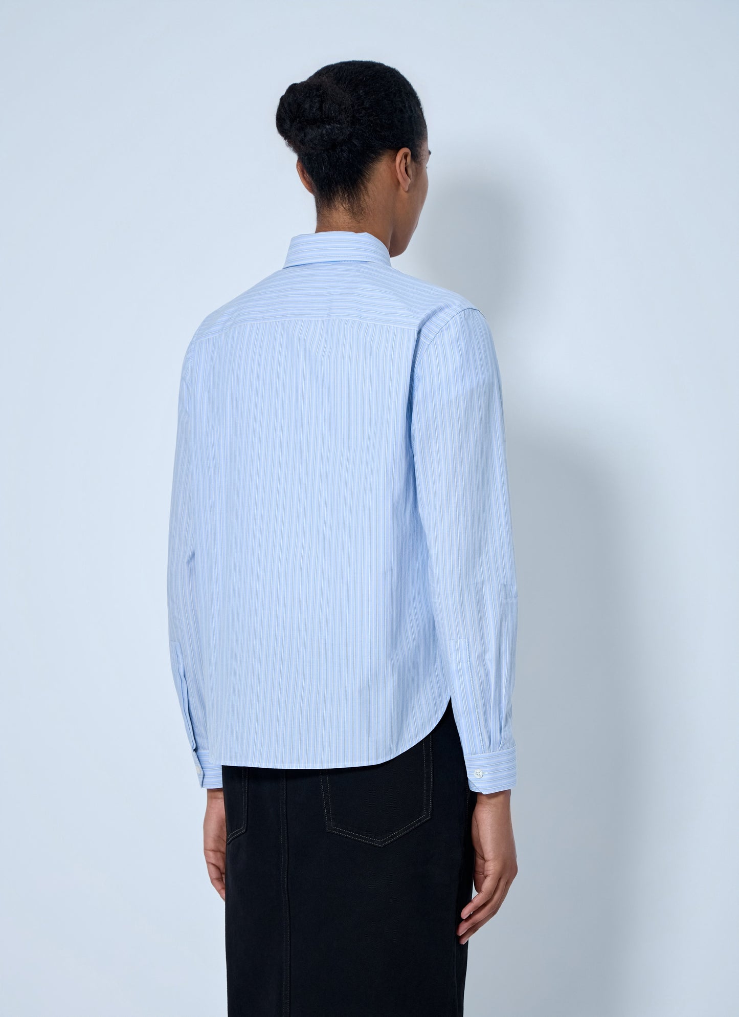Saint Laurent Women Striped Cotton Poplin Shirt SAINT LAURENT