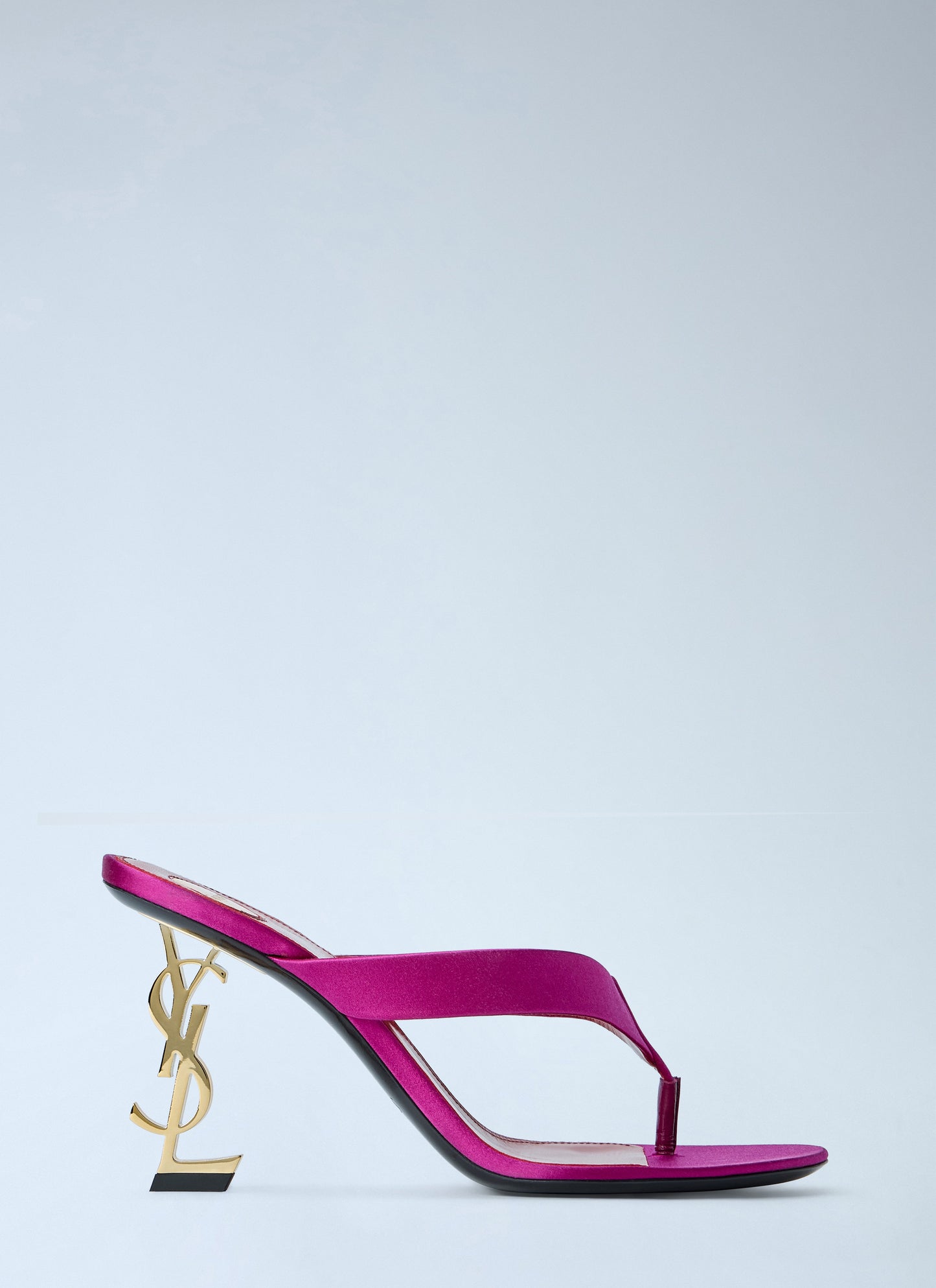 Saint Laurent Women Opyum Satin Thong Mule Sandals SAINT LAURENT